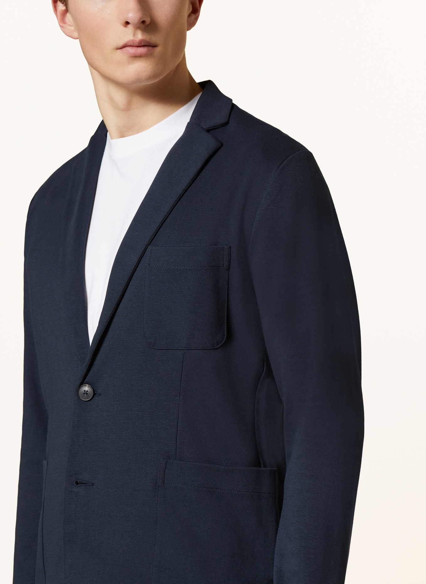 Marc O'Polo Jersey jacket shaped fit, Color: DARK BLUE (Image 4)