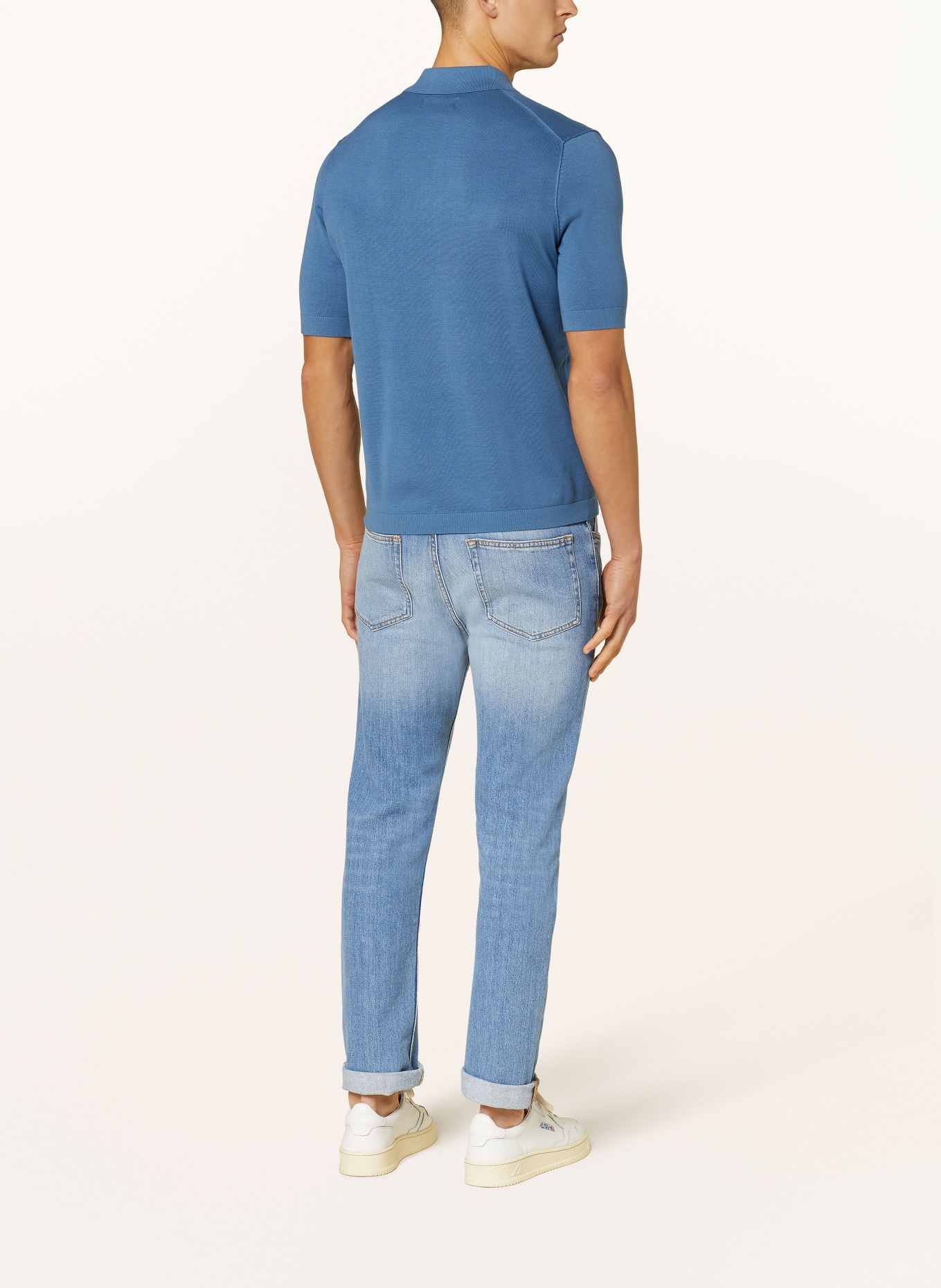 Marc O'Polo Strick-Poloshirt, Farbe: BLAU (Bild 3)