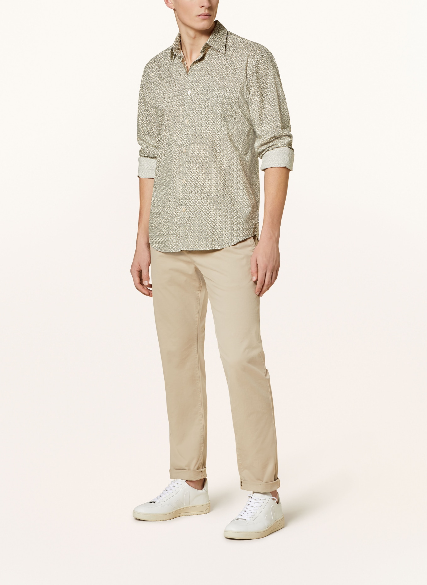 Marc O'Polo Hemd Regular Fit, Farbe: ECRU/ OLIV (Bild 2)