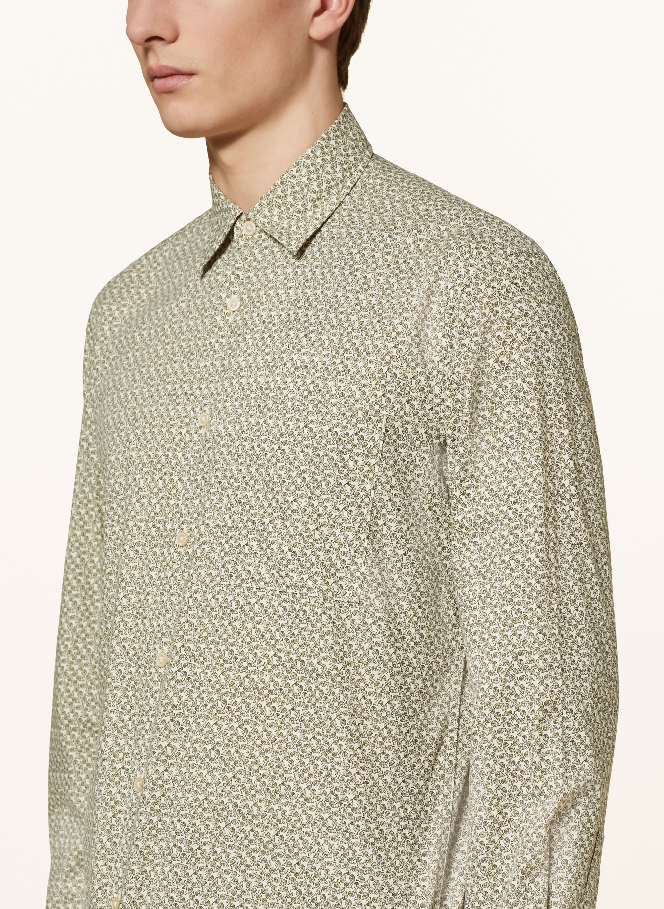 Marc O'Polo Shirt regular fit, Color: ECRU/ OLIVE (Image 4)