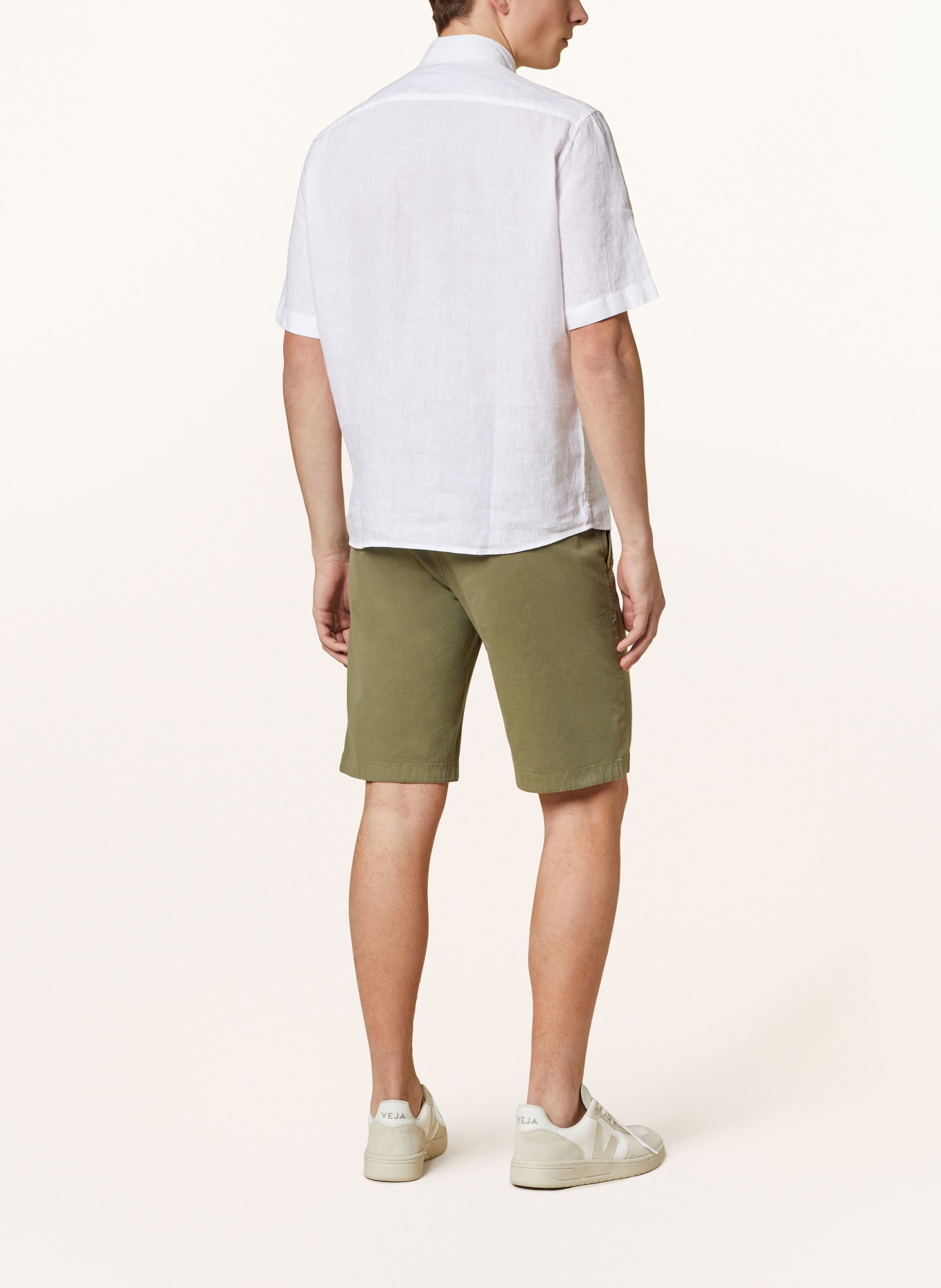 Marc O'Polo Short sleeve shirt regular fit made of linen, Color: WHITE (Image 3)