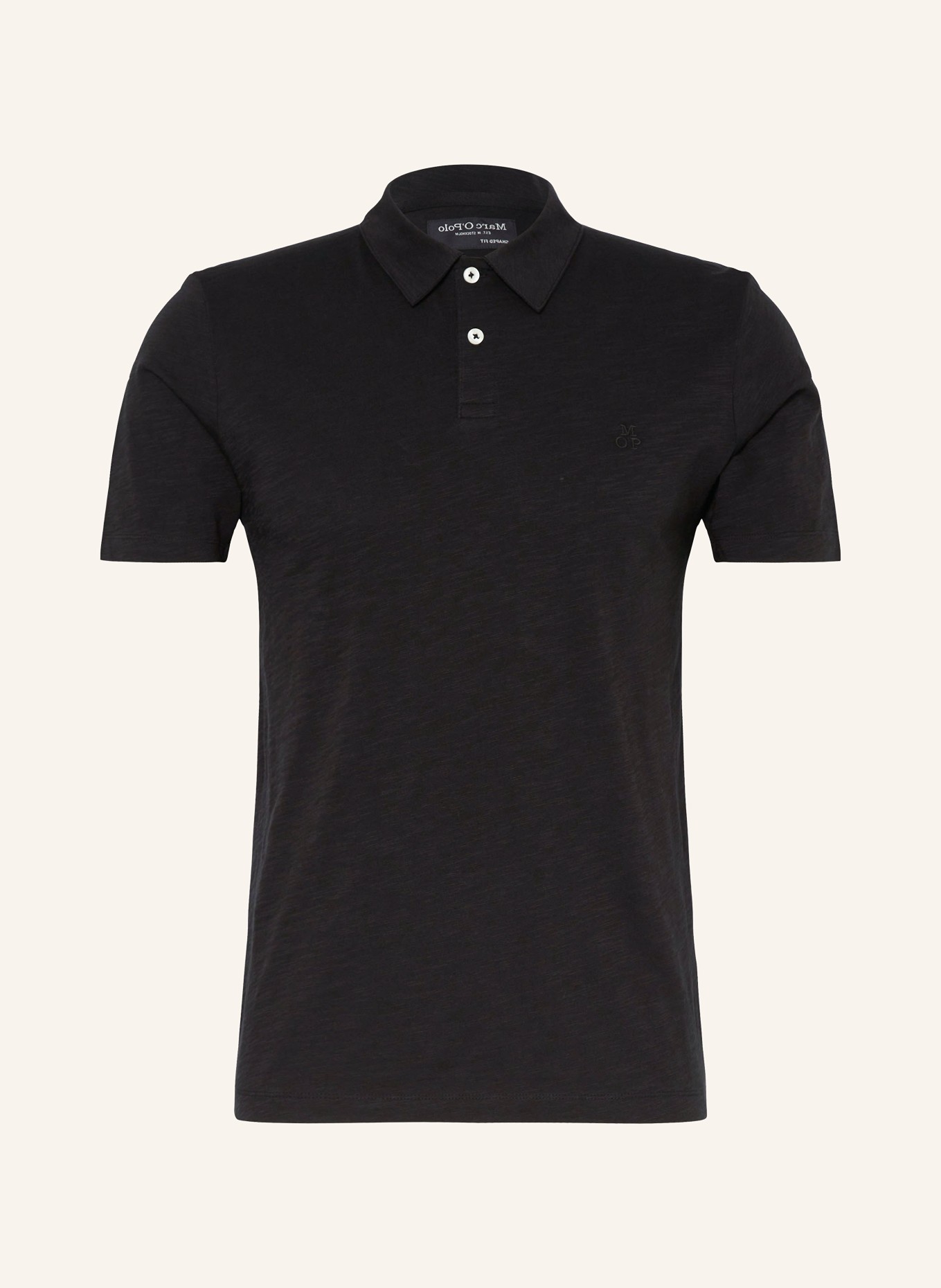 Marc O'Polo Jersey-Poloshirt Shaped Fit, Farbe: SCHWARZ (Bild 1)