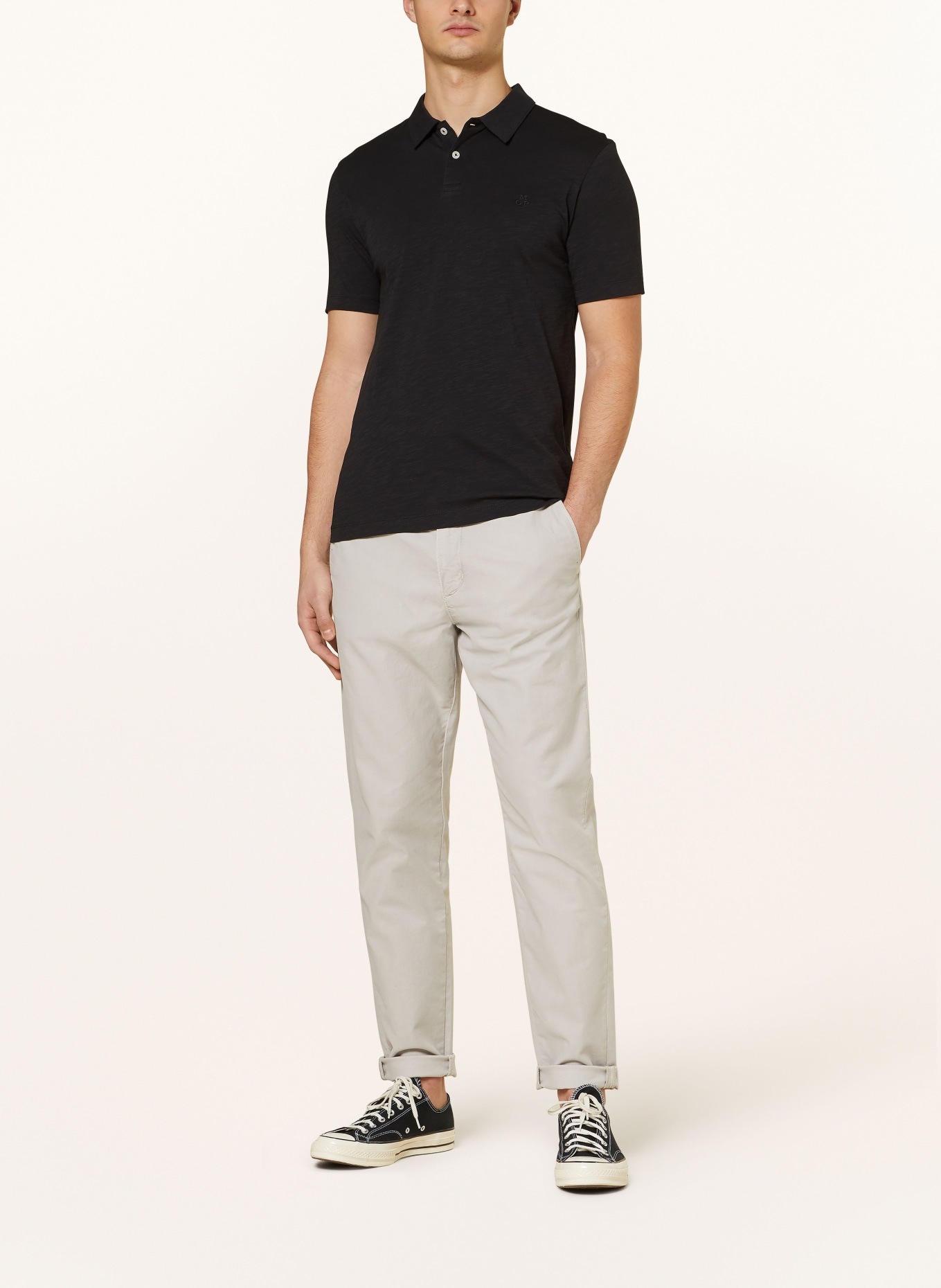 Marc O'Polo Jersey polo shirt shaped fit, Color: BLACK (Image 2)