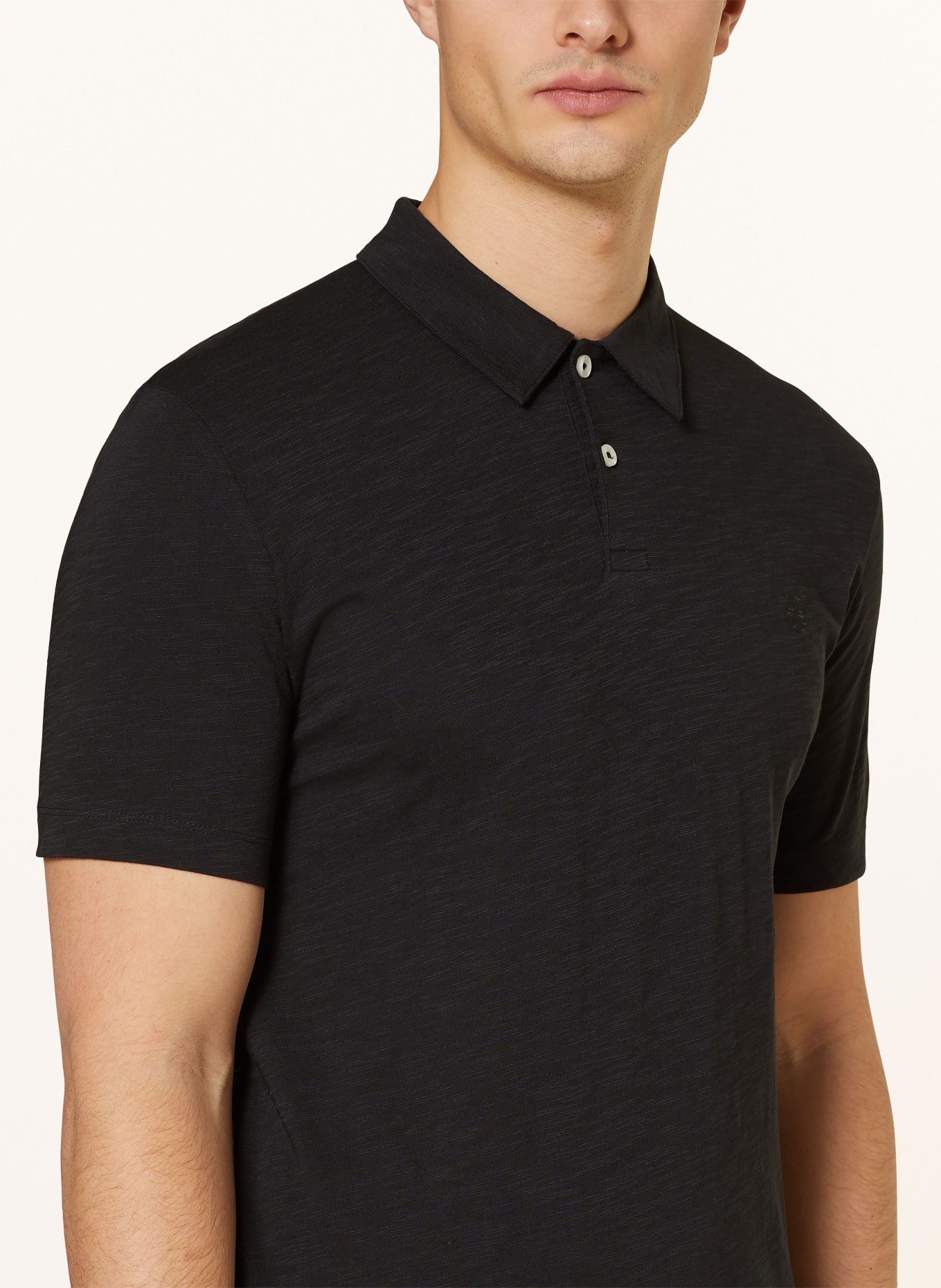 Marc O'Polo Jersey-Poloshirt Shaped Fit, Farbe: SCHWARZ (Bild 4)
