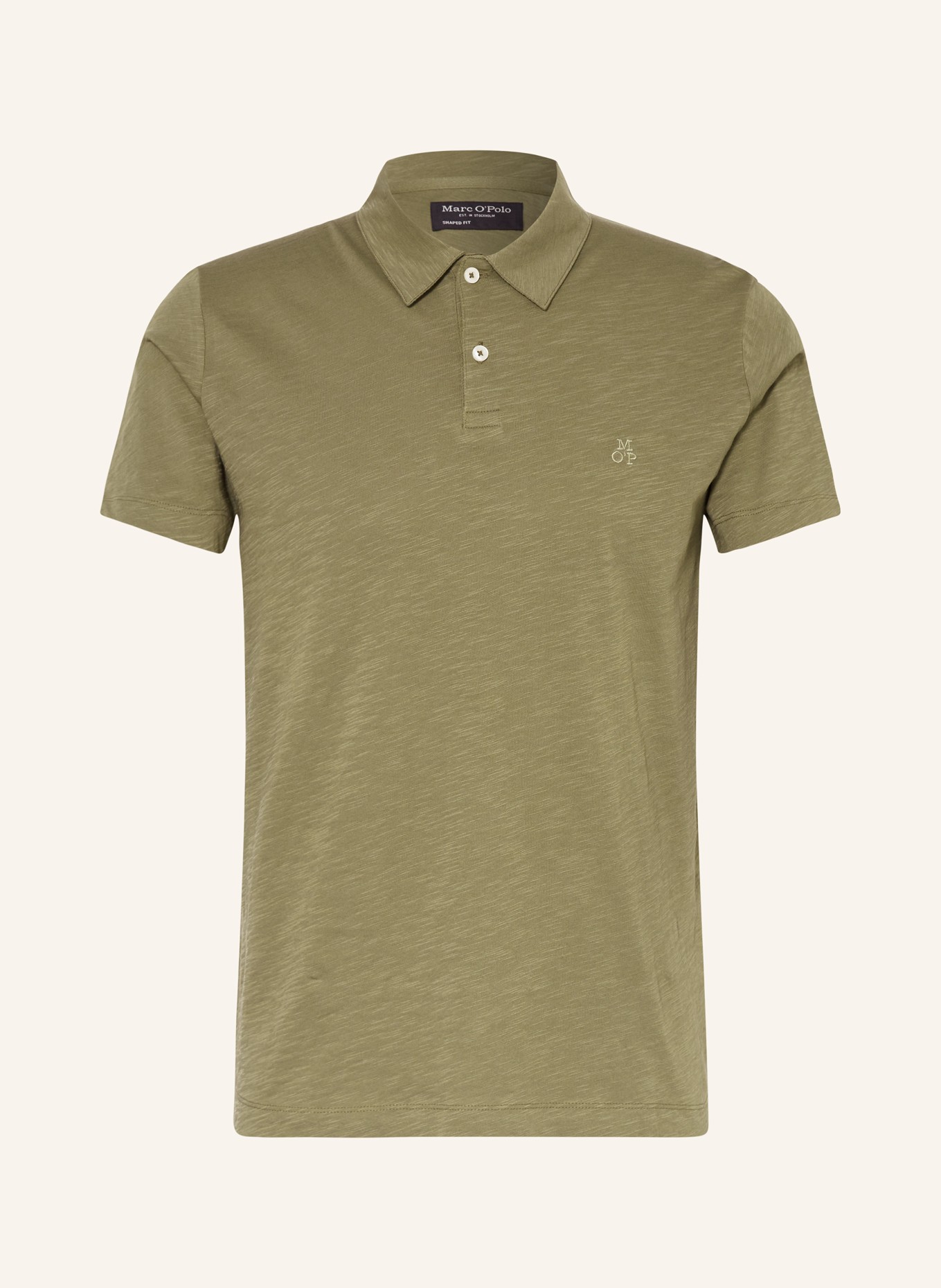 Marc O'Polo Jersey-Poloshirt Shaped Fit, Farbe: OLIV (Bild 1)