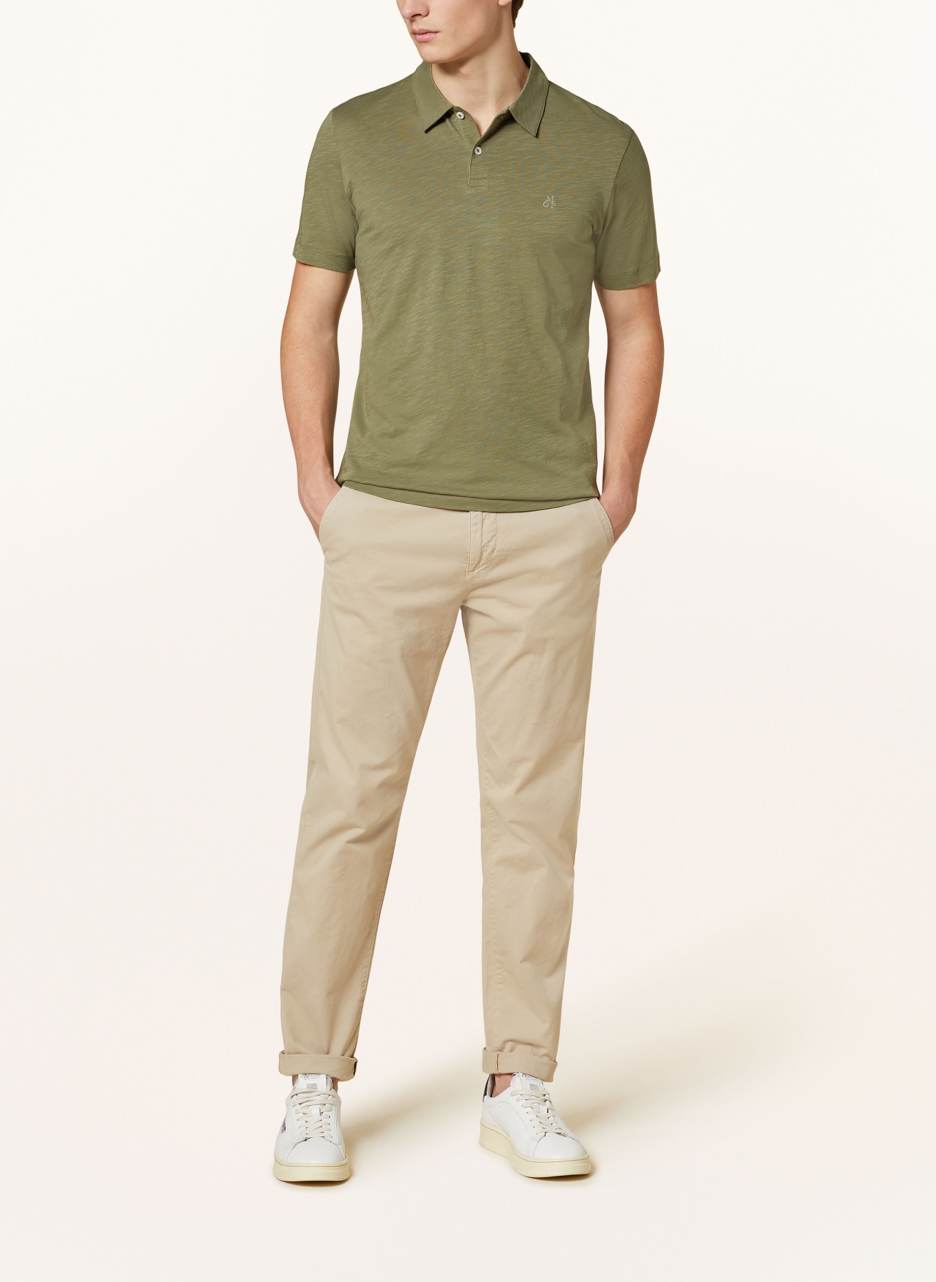 Marc O'Polo Jersey-Poloshirt Shaped Fit, Farbe: OLIV (Bild 2)