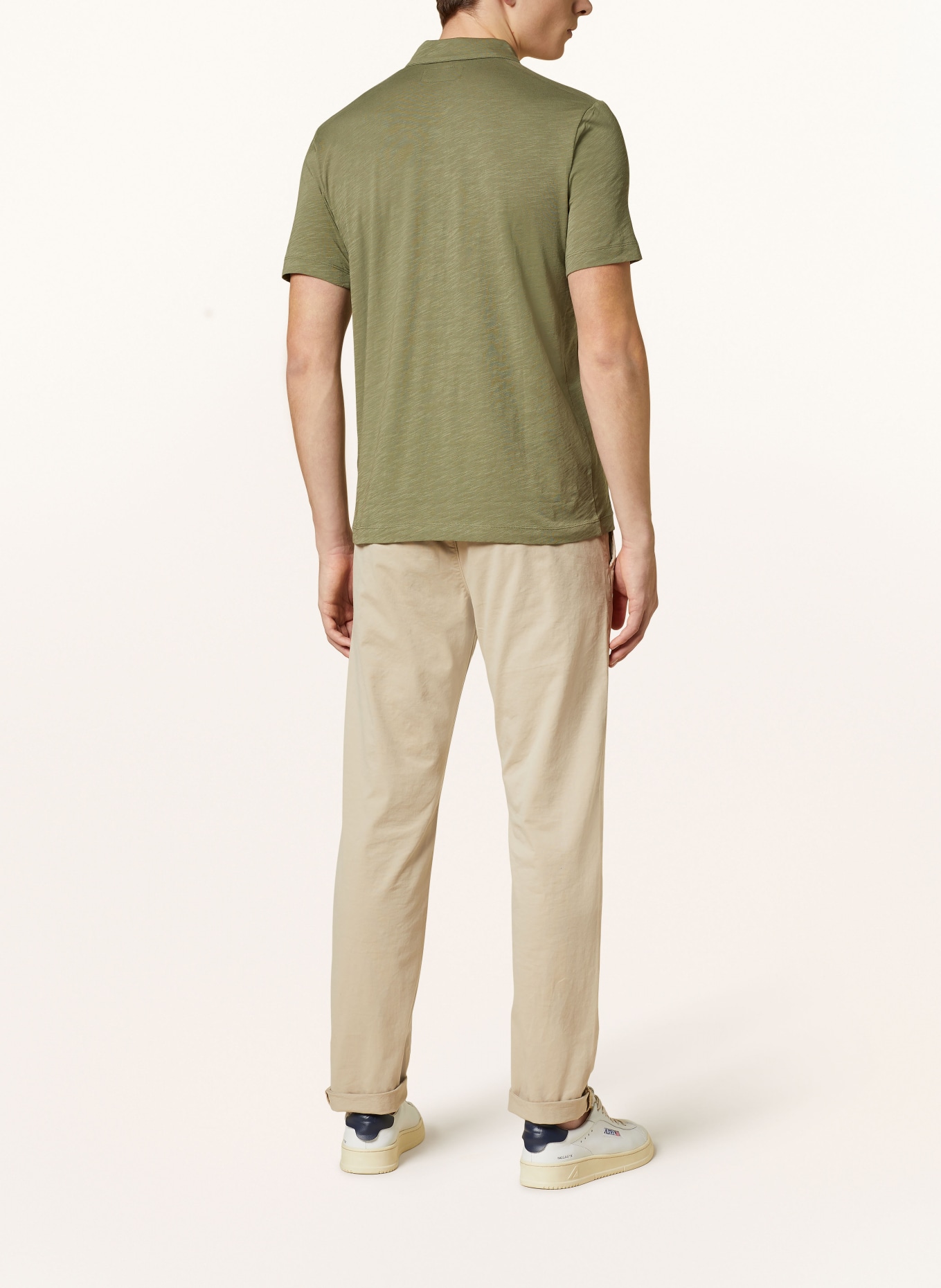 Marc O'Polo Jersey-Poloshirt Shaped Fit, Farbe: OLIV (Bild 3)