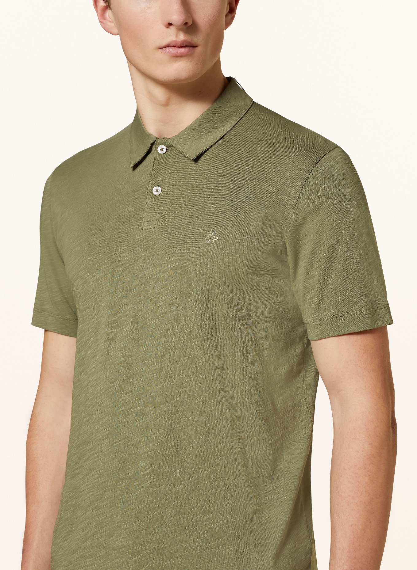 Marc O'Polo Jersey-Poloshirt Shaped Fit, Farbe: OLIV (Bild 4)