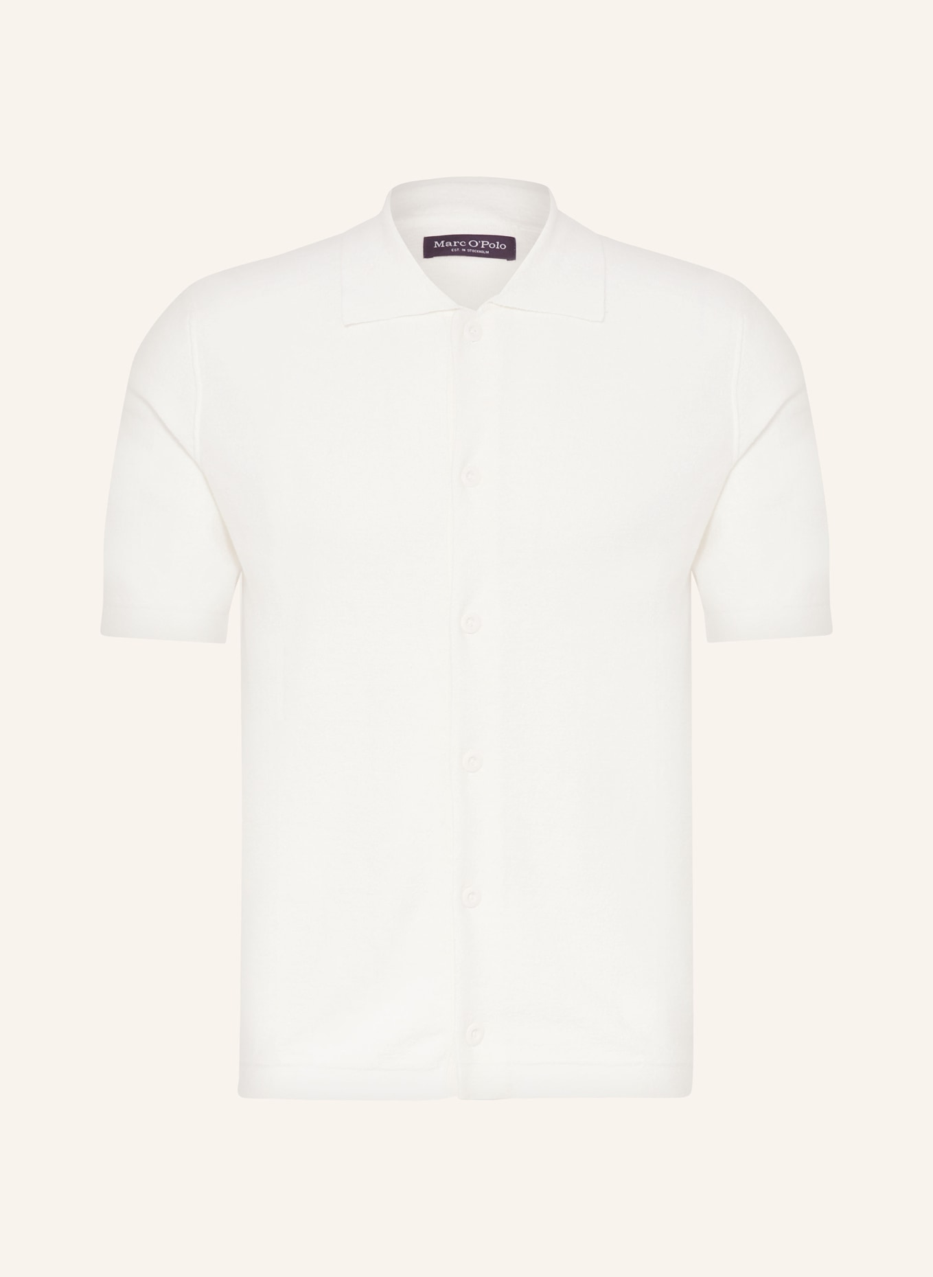 Marc O'Polo Resort shirt regular fit made of knit, Color: WHITE (Image 1)