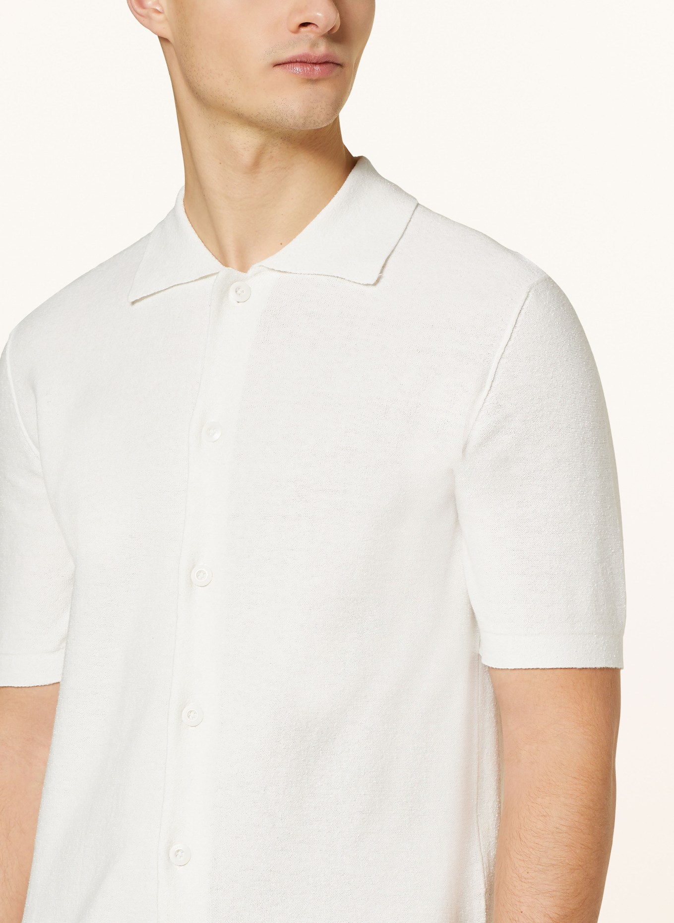 Marc O'Polo Resort shirt regular fit made of knit, Color: WHITE (Image 4)