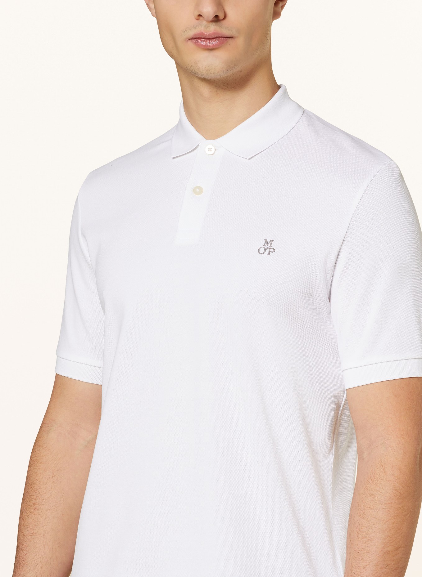 Marc O'Polo Piqué-Poloshirt Regular Fit, Farbe: WEISS (Bild 4)