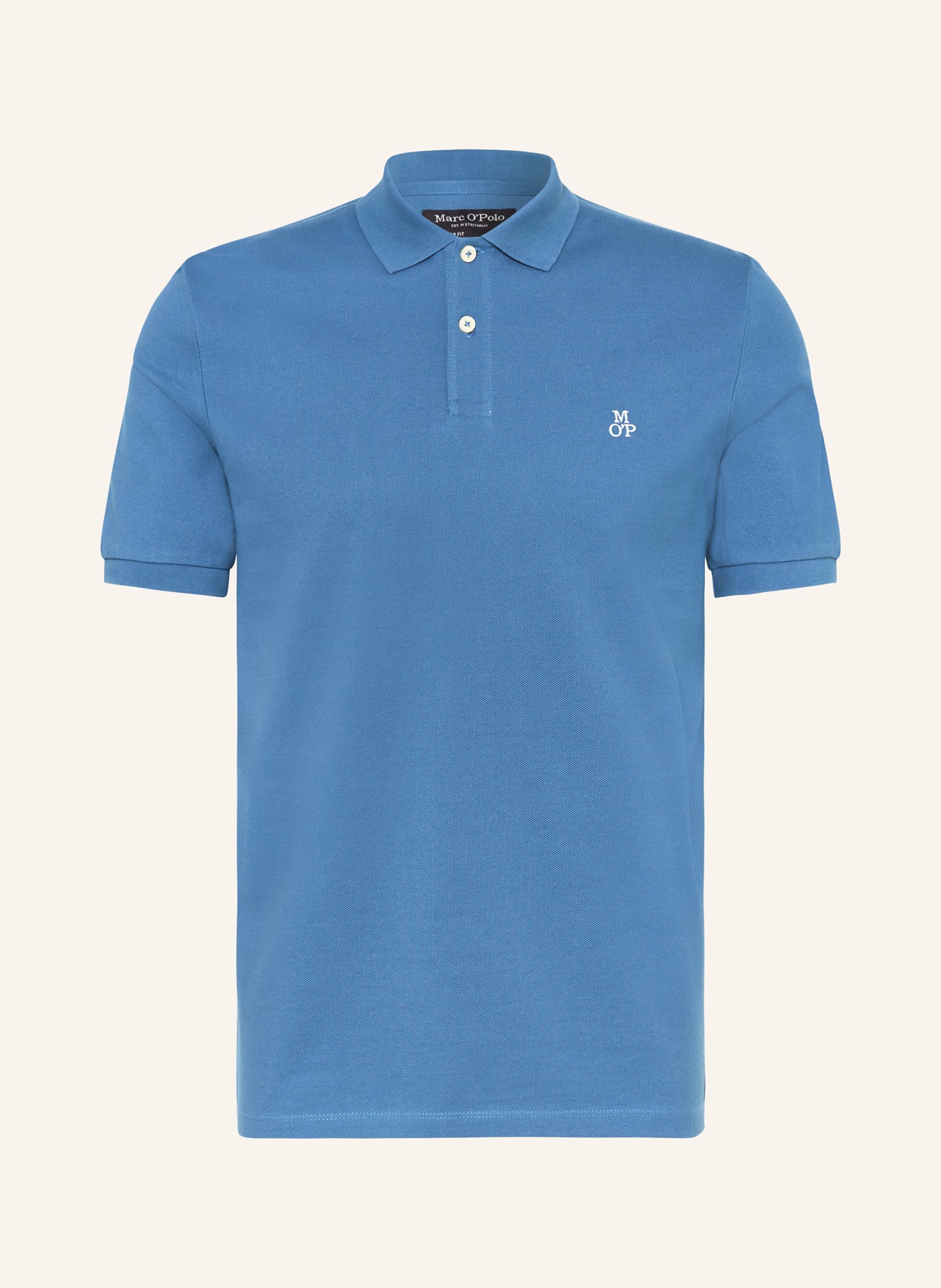 Marc O'Polo Piqué-Poloshirt Regular Fit, Farbe: BLAU (Bild 1)