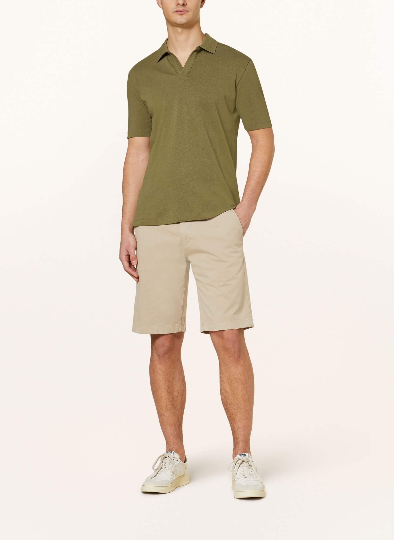 Marc O'Polo Knitted polo shirt regular fit, Color: OLIVE (Image 2)