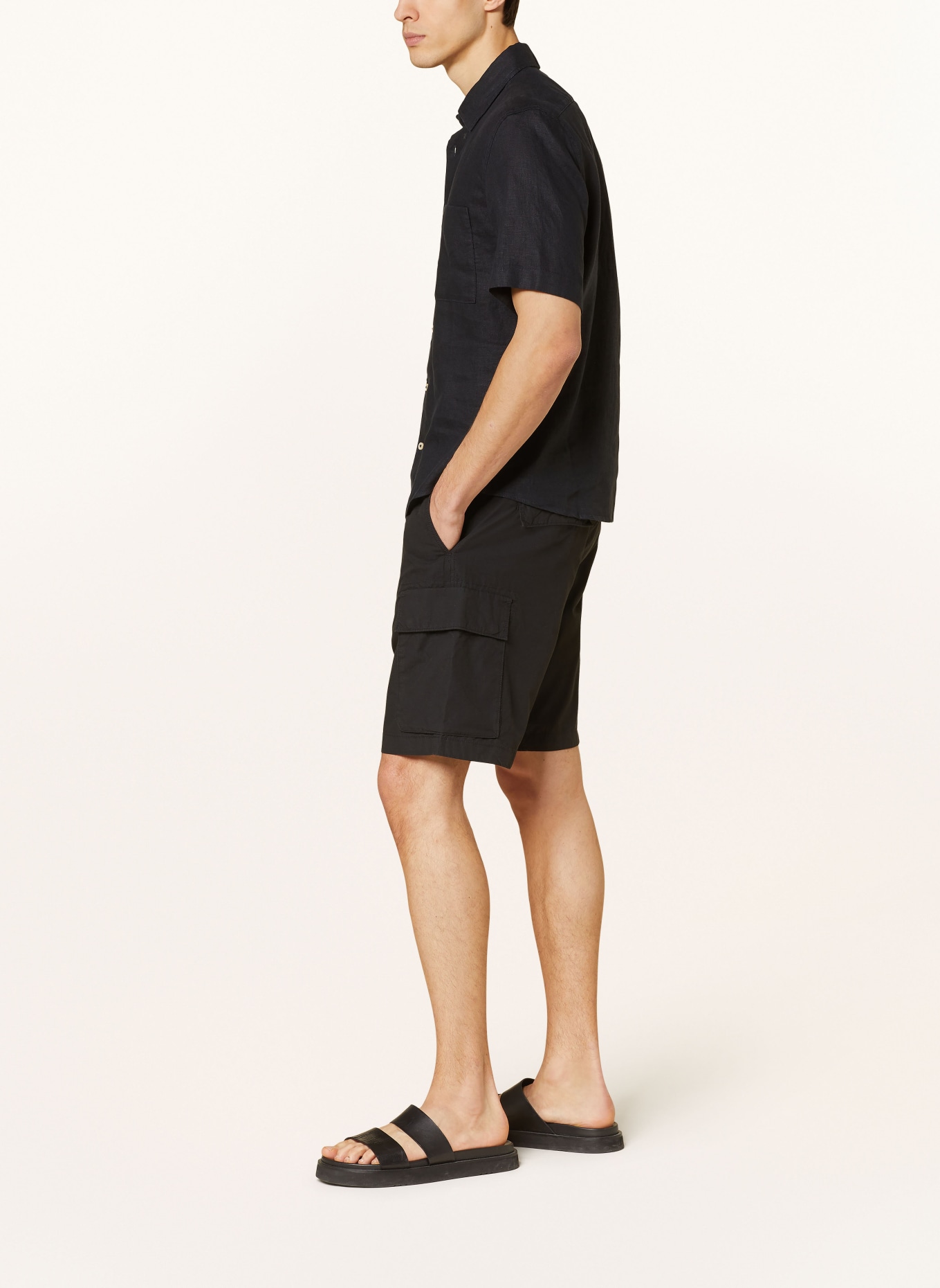 Marc O'Polo Cargo shorts ERKSJÖ relaxed fit, Color: BLACK (Image 4)