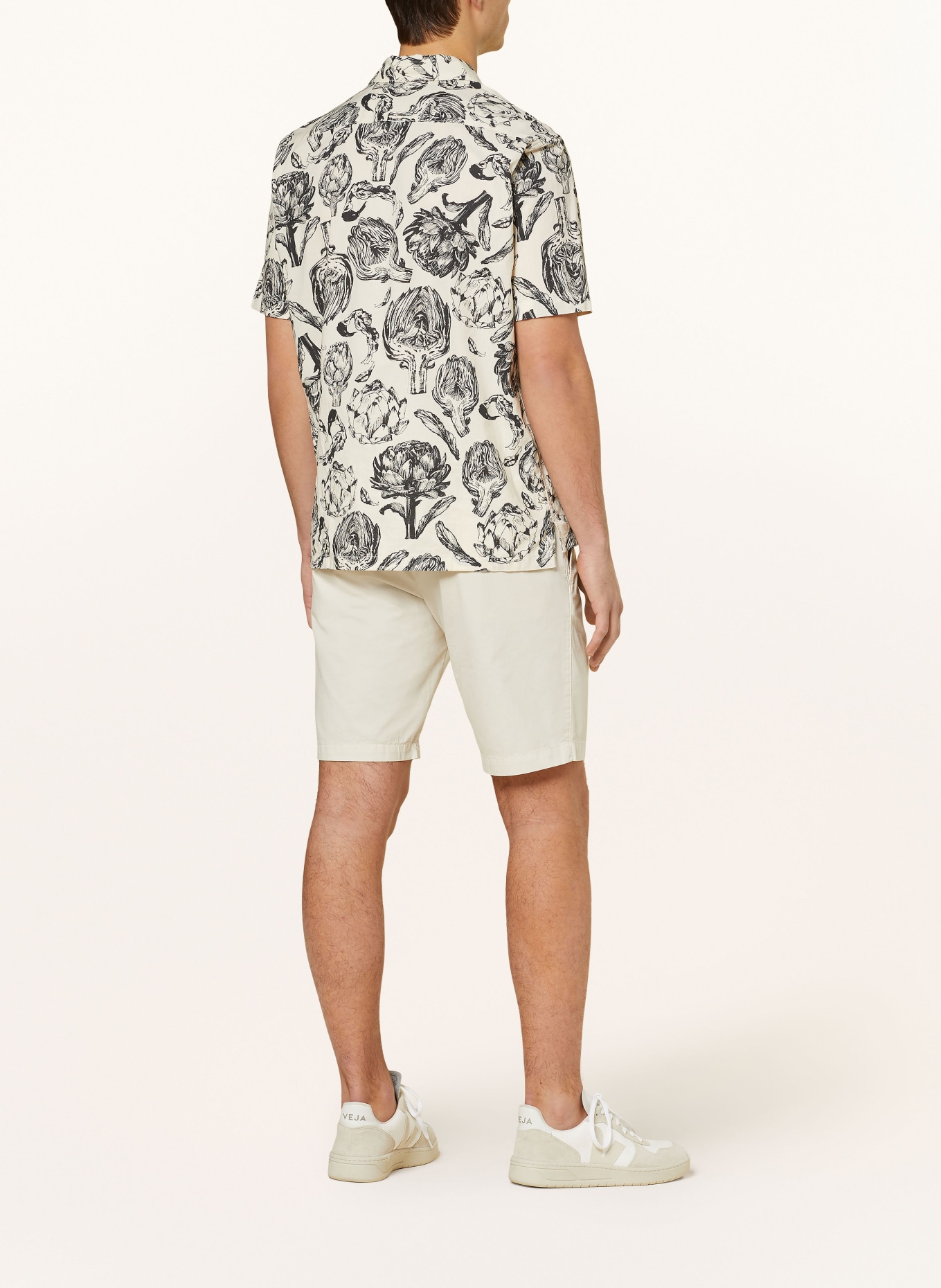 Marc O'Polo Short sleeve shirt regular fit, Color: BLACK/ WHITE (Image 3)
