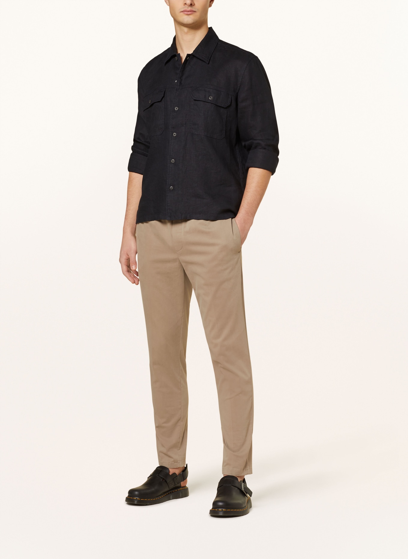 Marc O'Polo Linen shirt regular fit, Color: BLACK (Image 2)