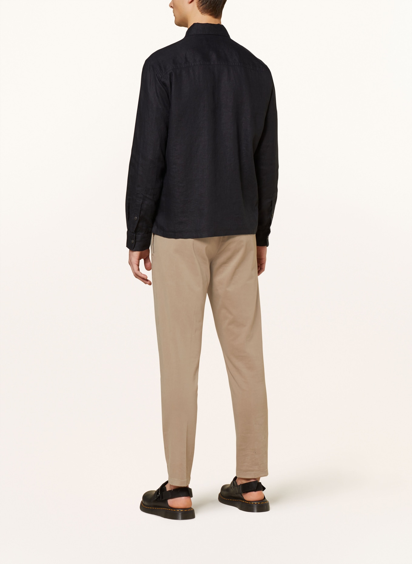 Marc O'Polo Linen shirt regular fit, Color: BLACK (Image 3)