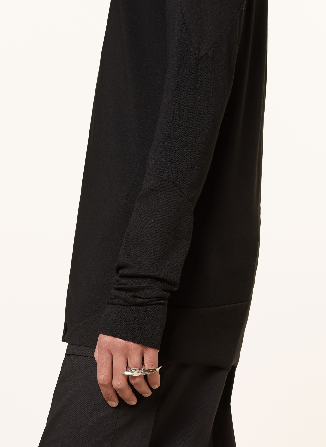 thom/krom Long sleeve shirt, Color: BLACK (Image 4)