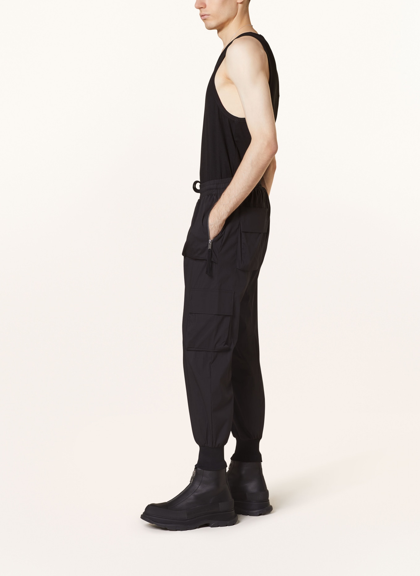 thom/krom Cargo trousers extra slim fit, Color: BLACK (Image 4)