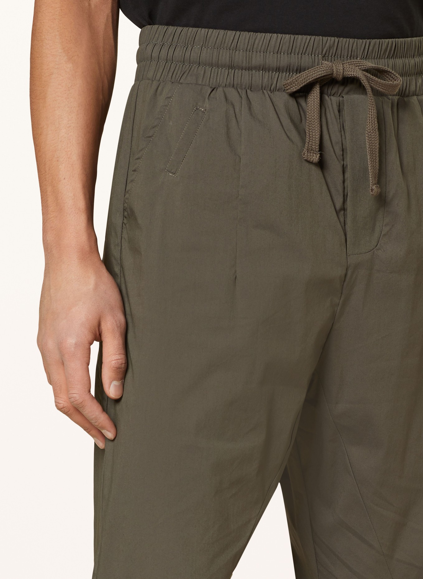 thom/krom Pants in jogger style slim fit, Color: KHAKI (Image 5)