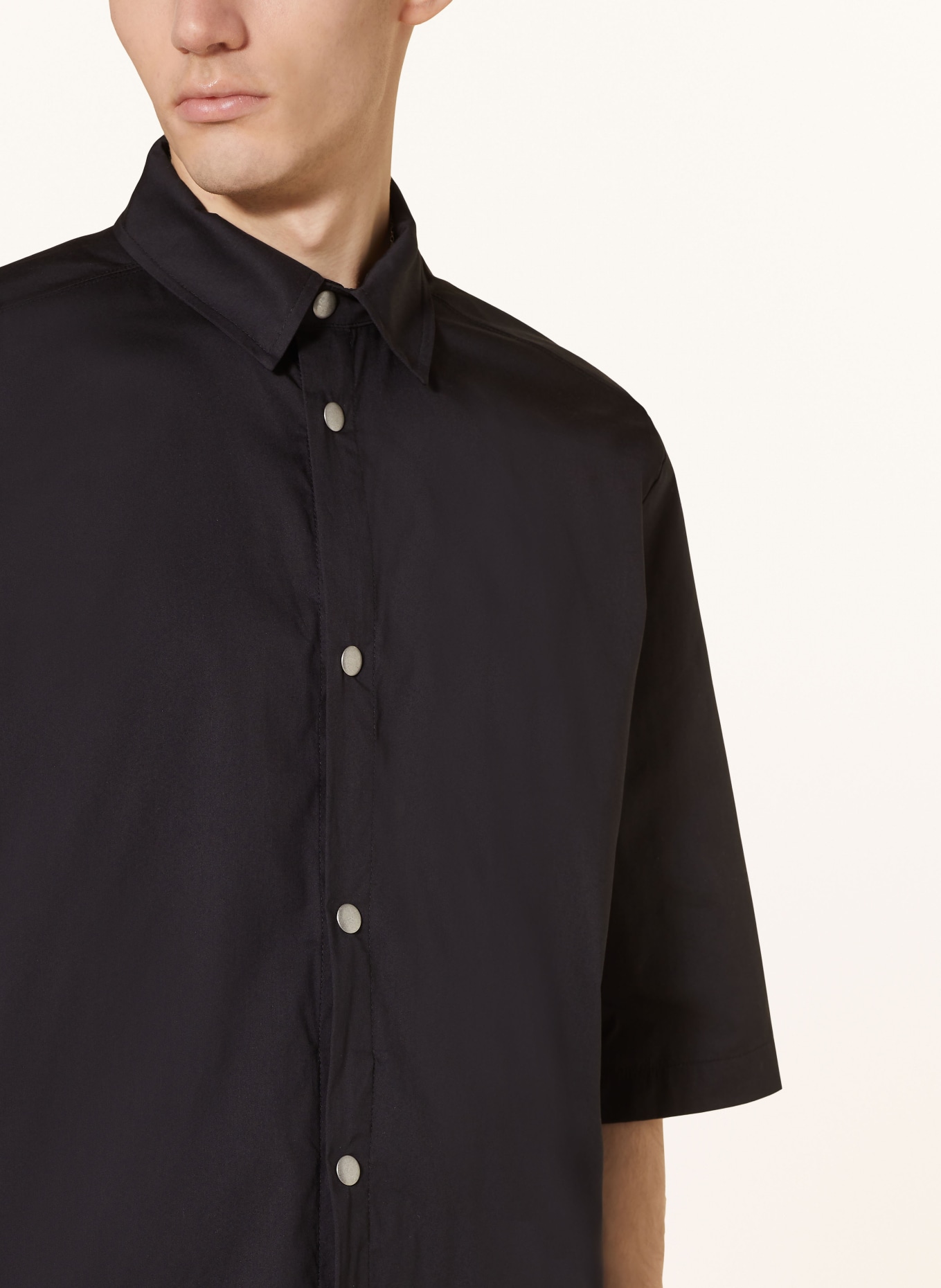 thom/krom Oversized shirt comfort fit, Color: BLACK (Image 4)