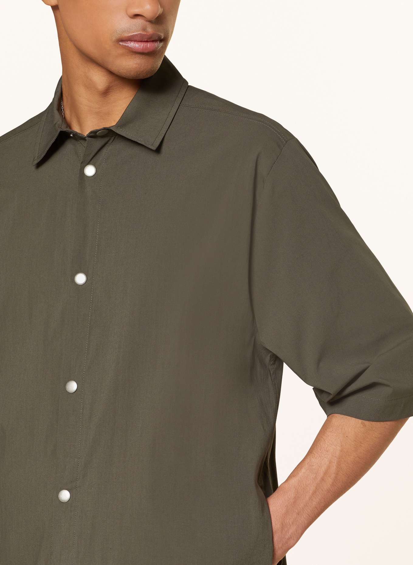 thom/krom Oversized shirt comfort fit, Color: KHAKI (Image 4)