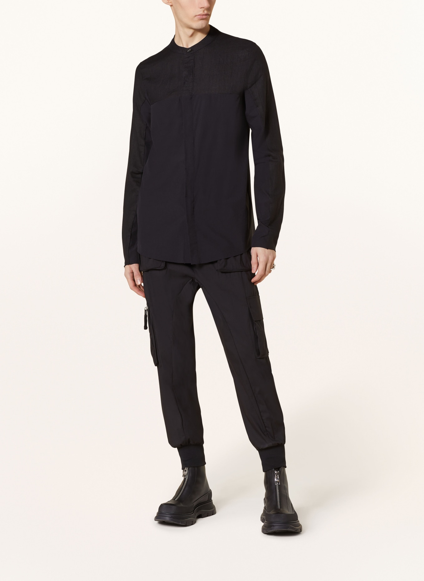 thom/krom Shirt regular fit in mixed materials, Color: BLACK (Image 2)