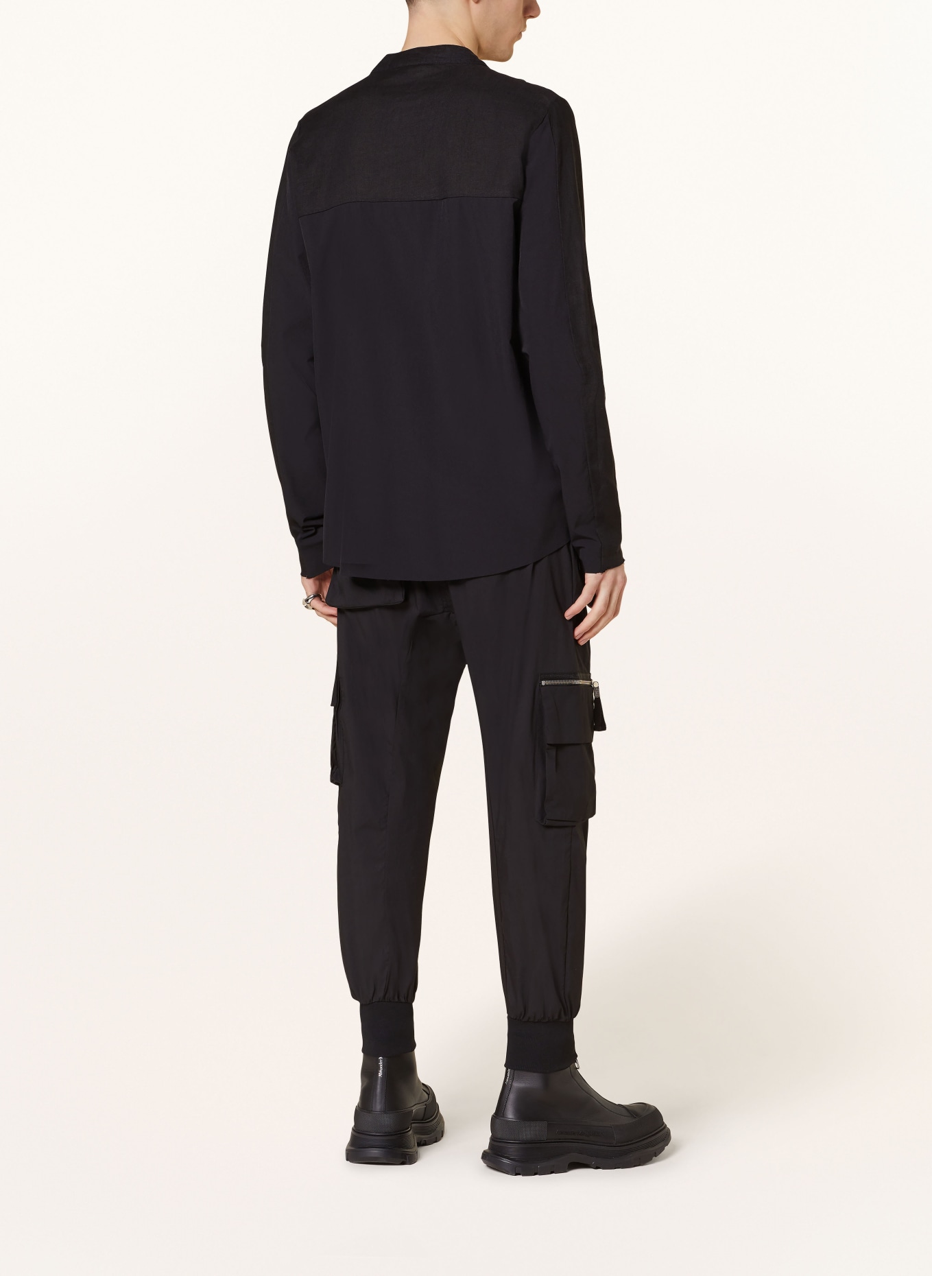 thom/krom Shirt regular fit in mixed materials, Color: BLACK (Image 3)