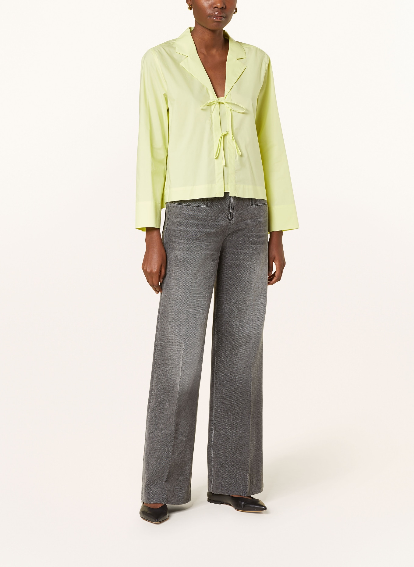 InWear Cropped blouse HELVEIW, Color: NEON YELLOW (Image 2)