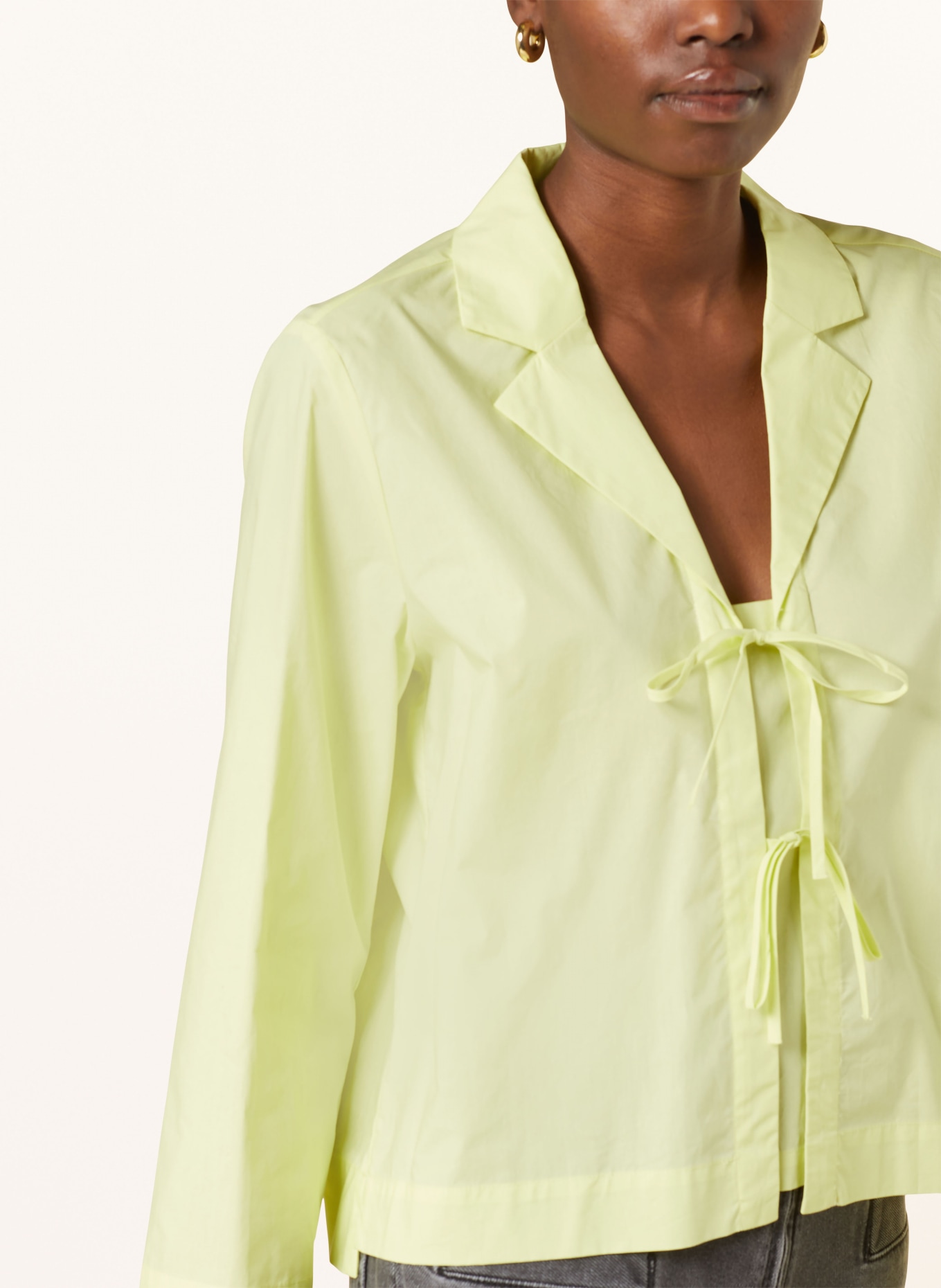 InWear Cropped blouse HELVEIW, Color: NEON YELLOW (Image 4)