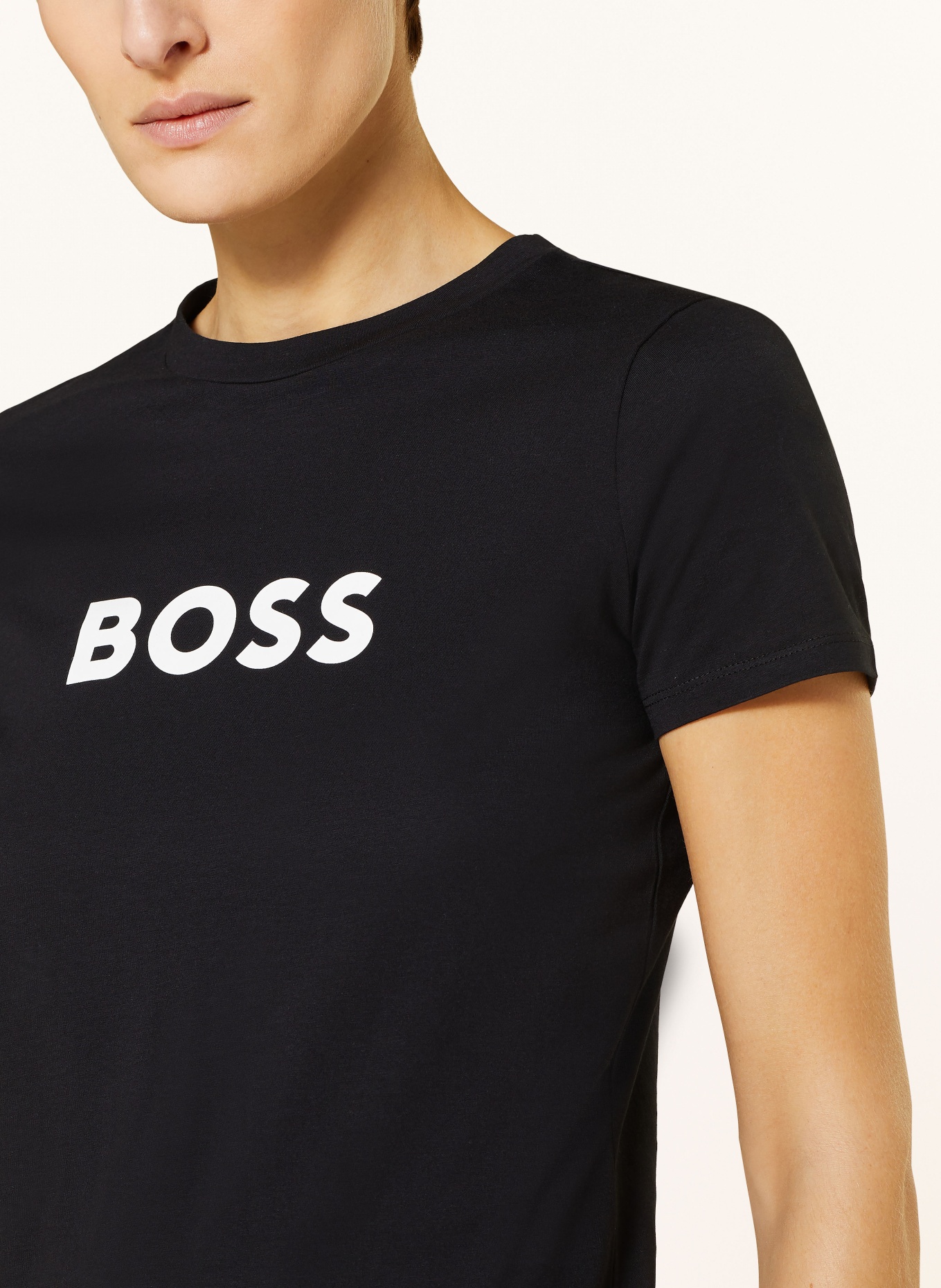 BOSS T-Shirt ELOGO, Farbe: SCHWARZ/ WEISS (Bild 4)
