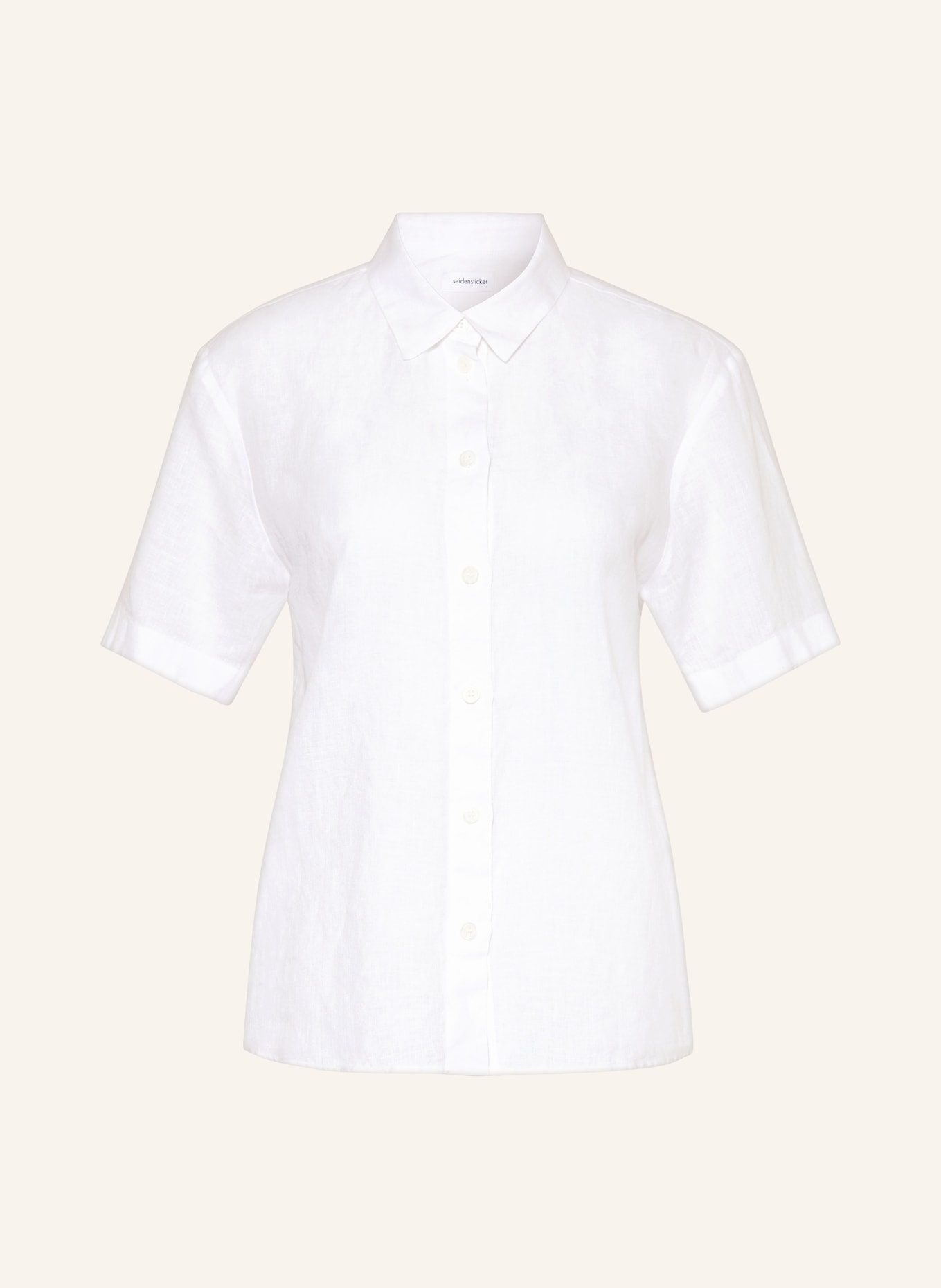 seidensticker Shirt blouse made of linen, Color: WHITE (Image 1)