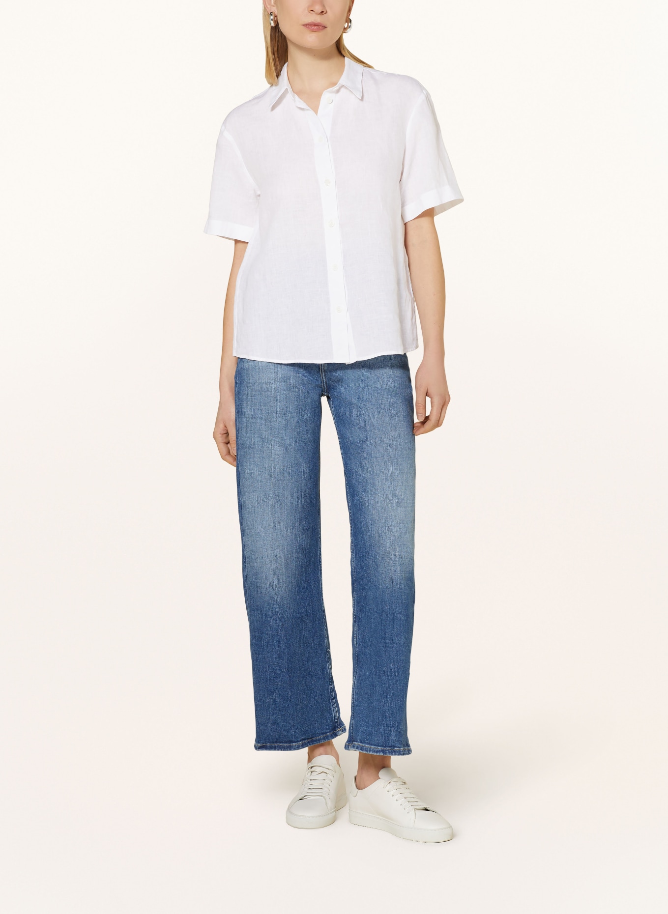 seidensticker Shirt blouse made of linen, Color: WHITE (Image 2)