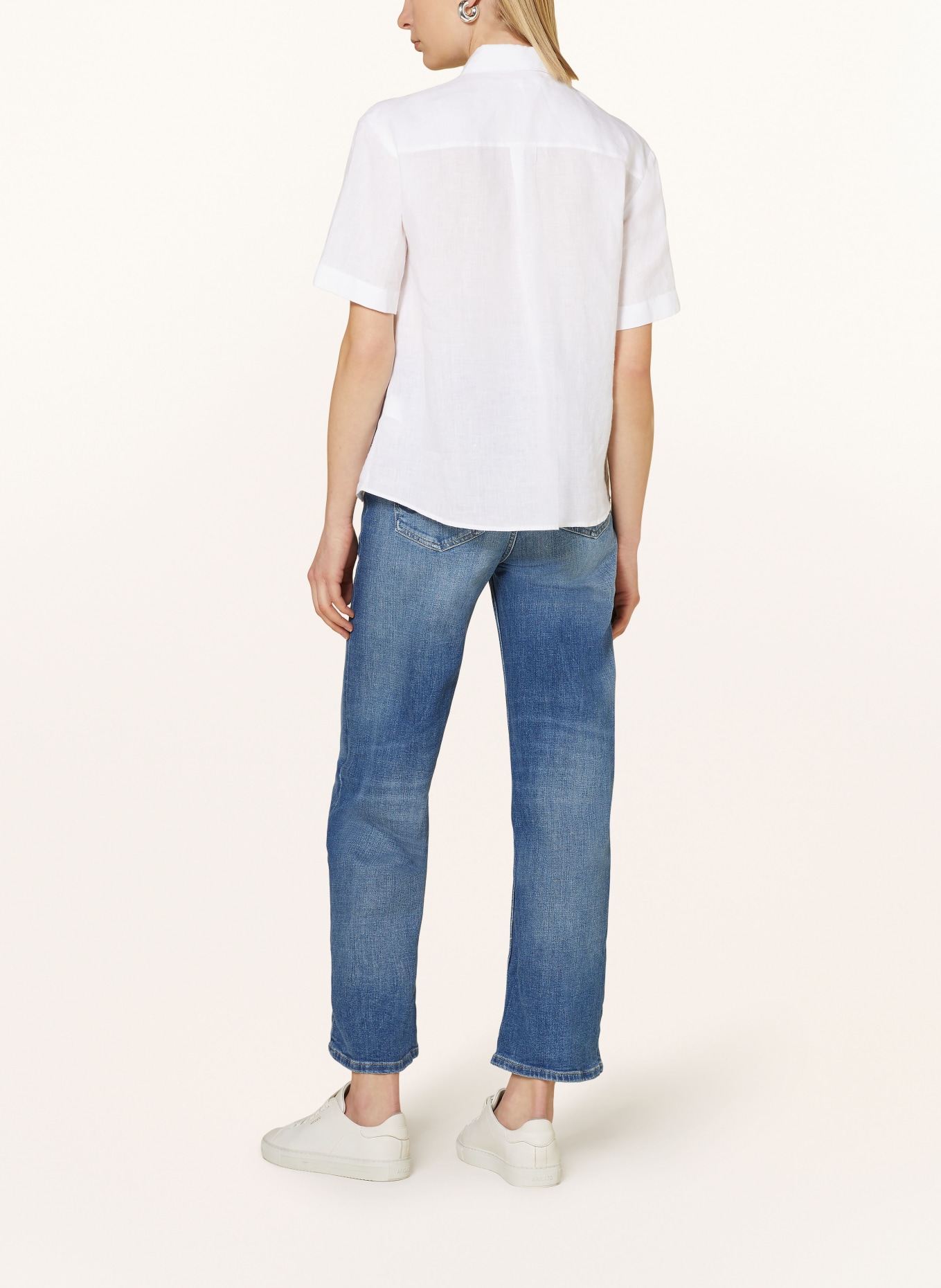 seidensticker Shirt blouse made of linen, Color: WHITE (Image 3)