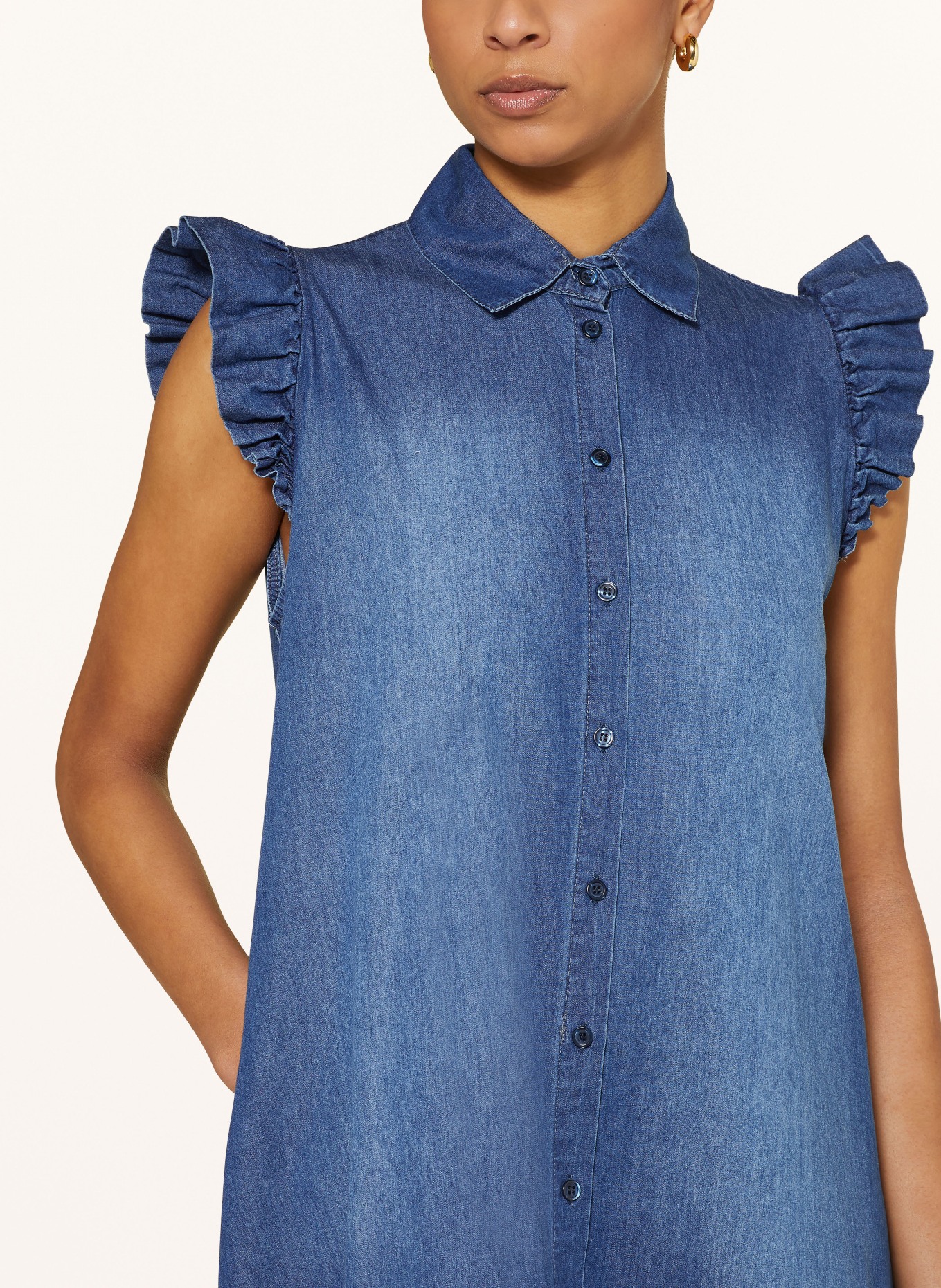 Herrlicher Sukienka koszulowa MARLIE w stylu jeansowym, Kolor: 055 medium (Obrazek 4)
