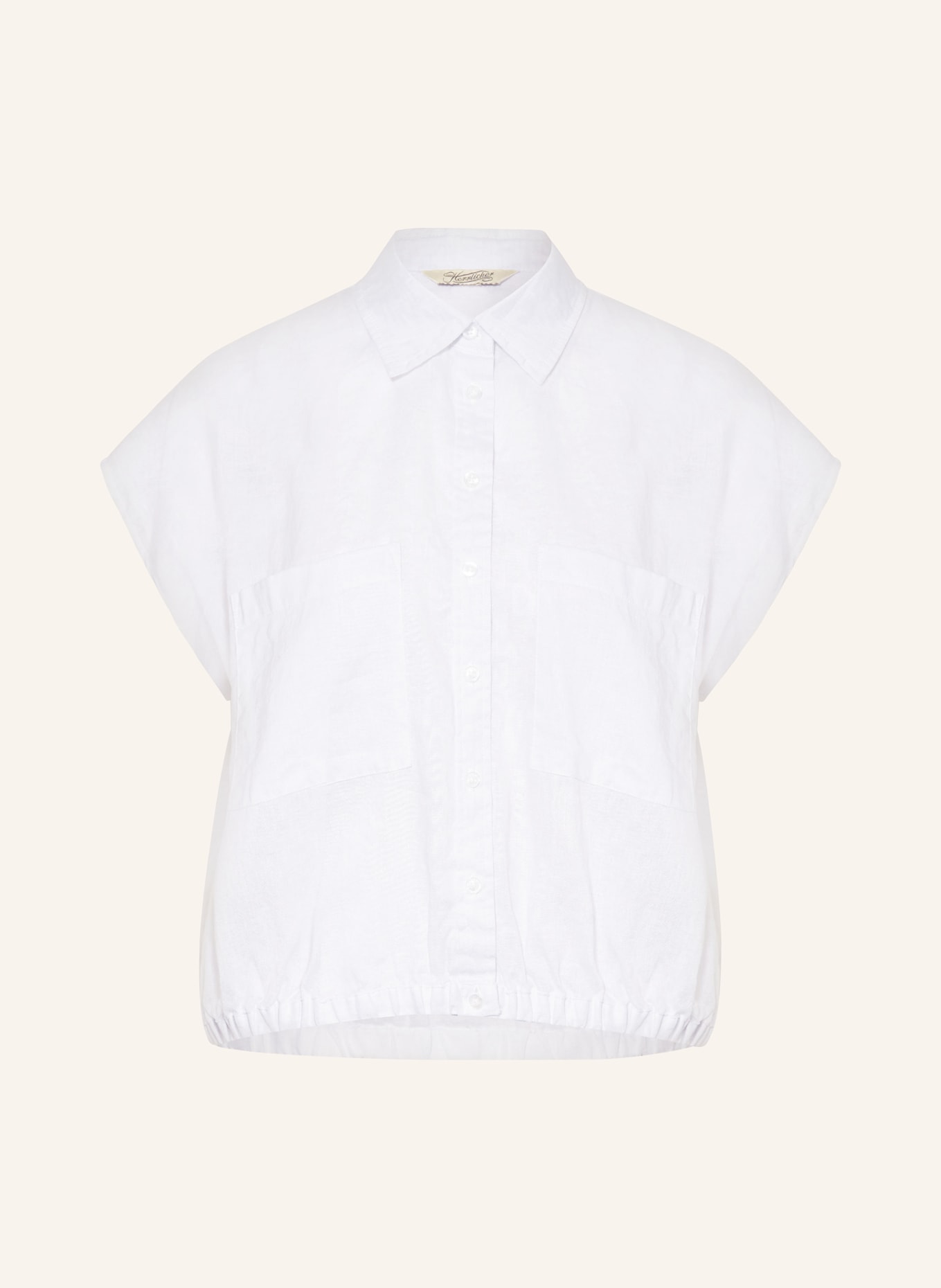 Herrlicher Shirt blouse LILINE made of linen, Color: WHITE (Image 1)