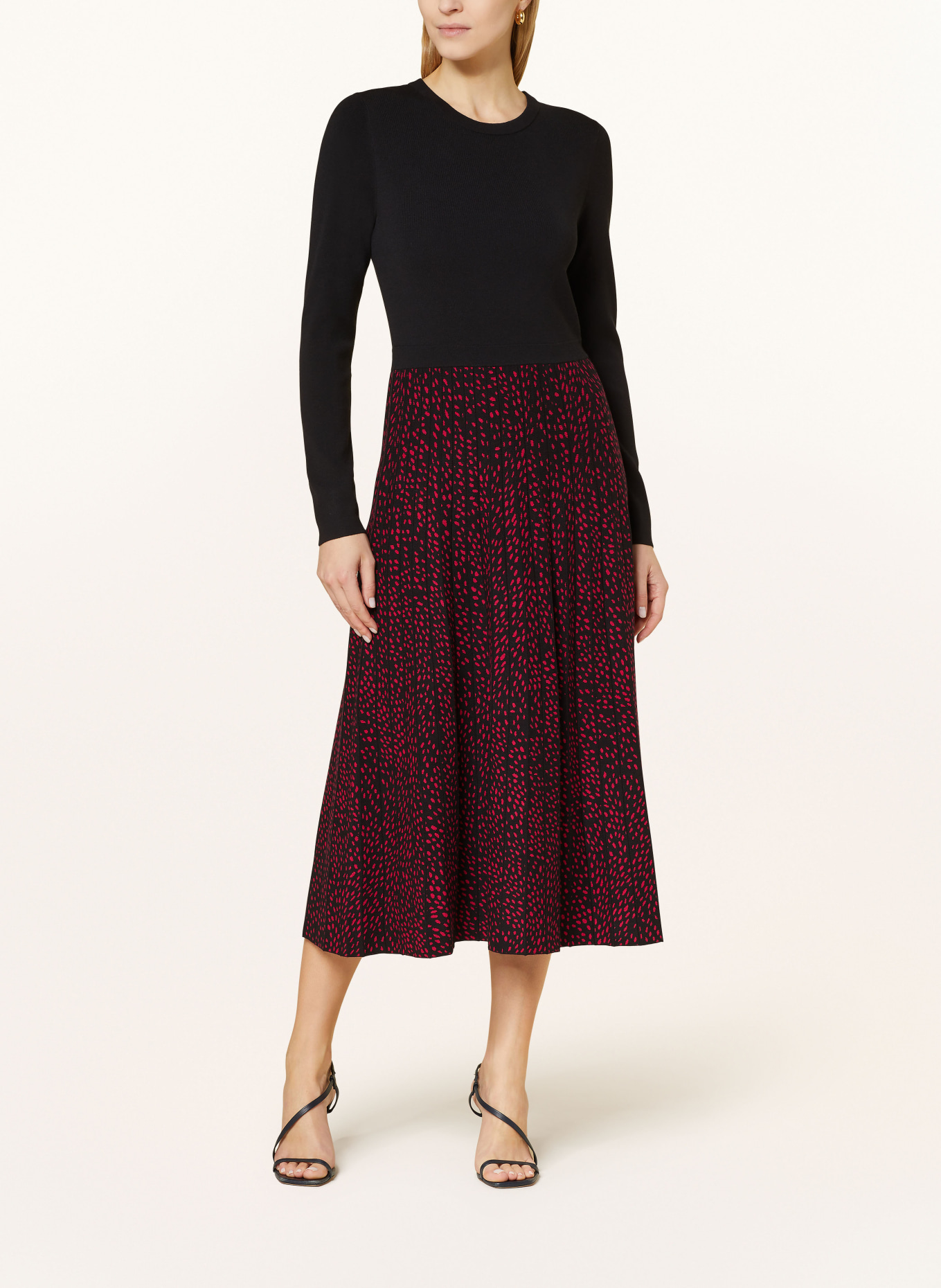 HOBBS Knit dress HARLIE, Color: BLACK/ PINK (Image 2)