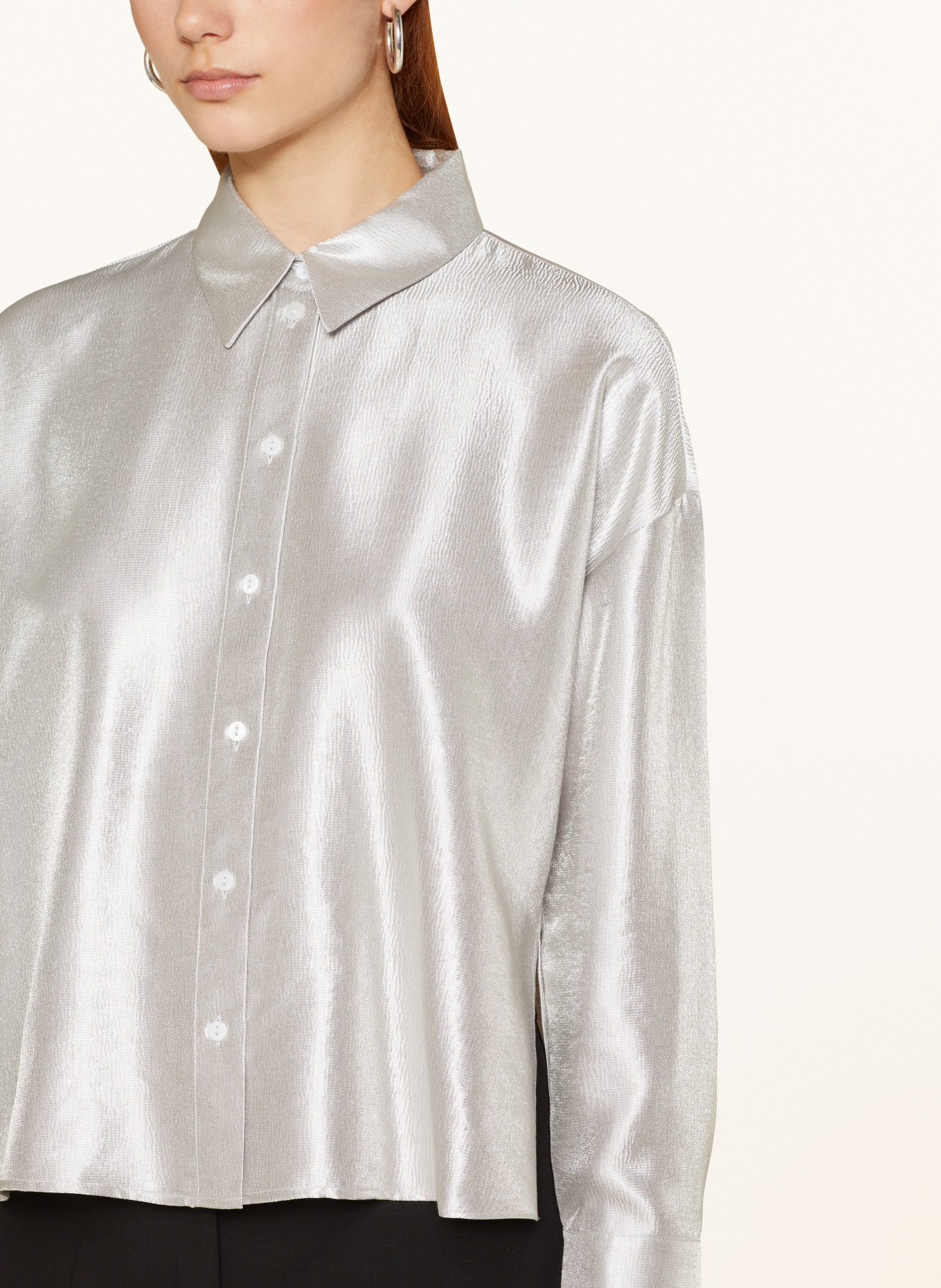 someday Shirt blouse ZANIS, Color: SILVER (Image 4)