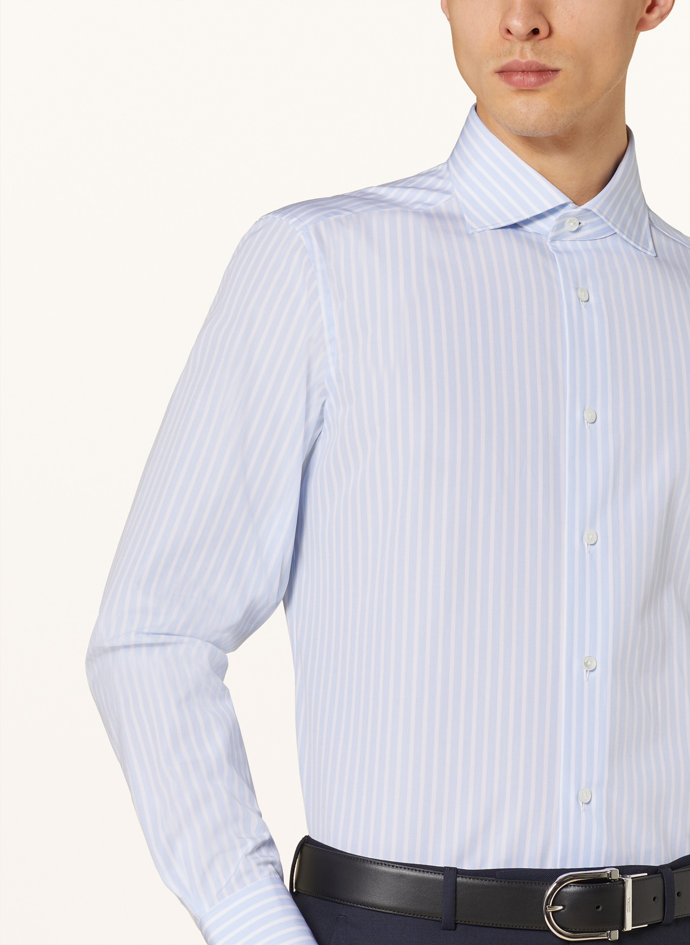 ZEGNA Shirt regular fit, Color: LIGHT BLUE/ WHITE (Image 4)