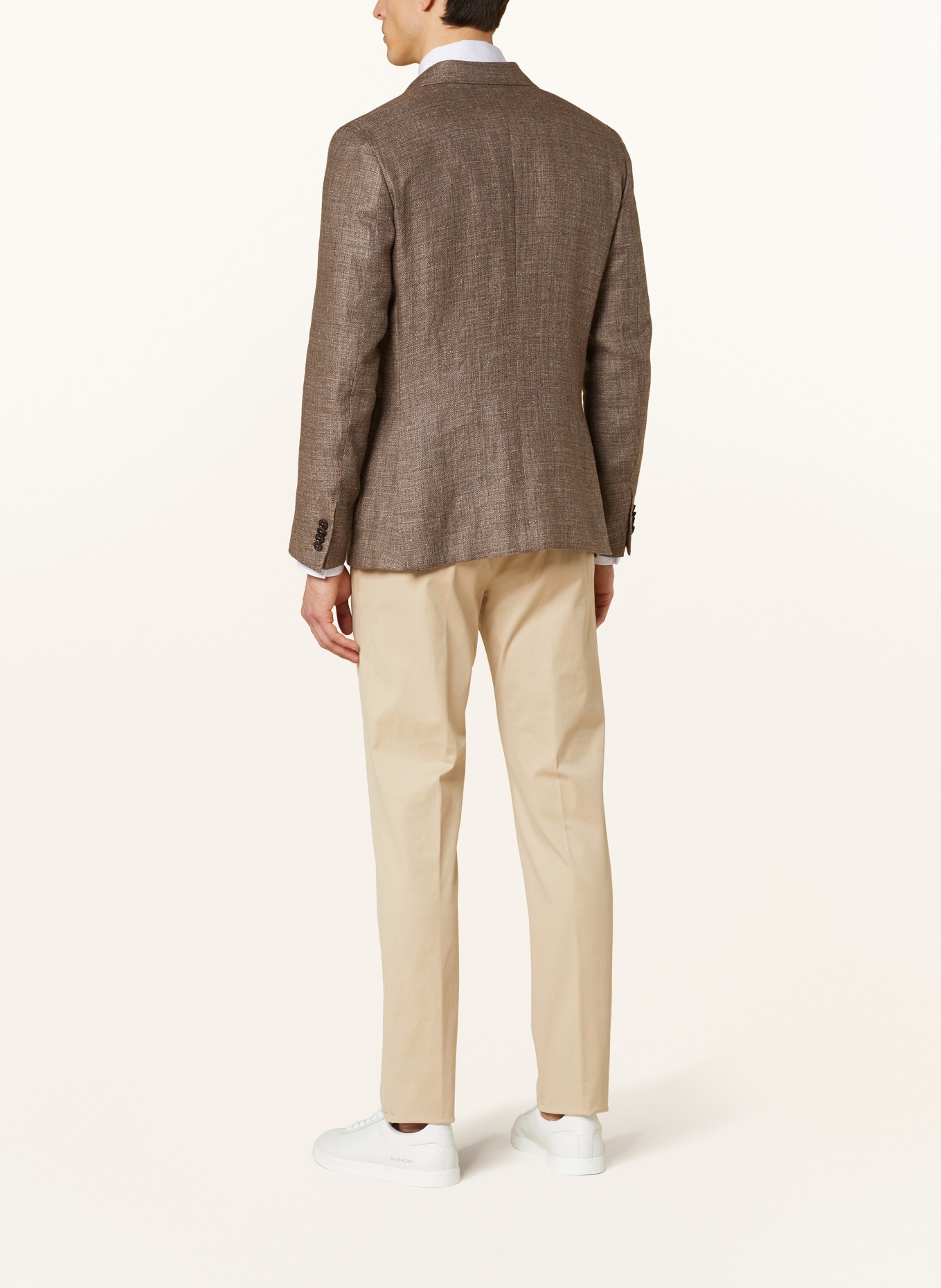 ZEGNA Tweed jacket regular fit with linen, Color: BROWN (Image 3)