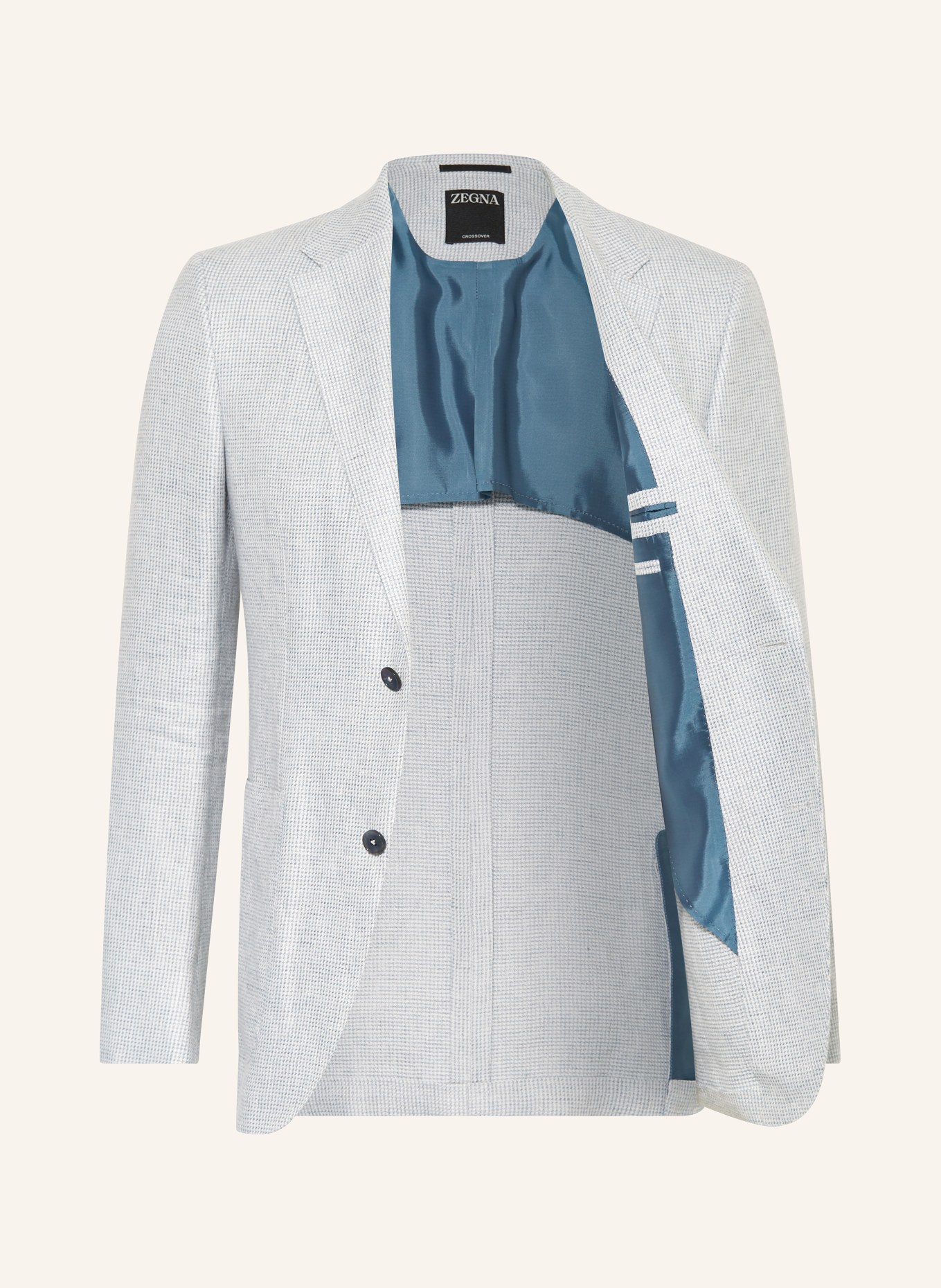 ZEGNA Linen blazer slim fit, Color: LIGHT GRAY (Image 4)