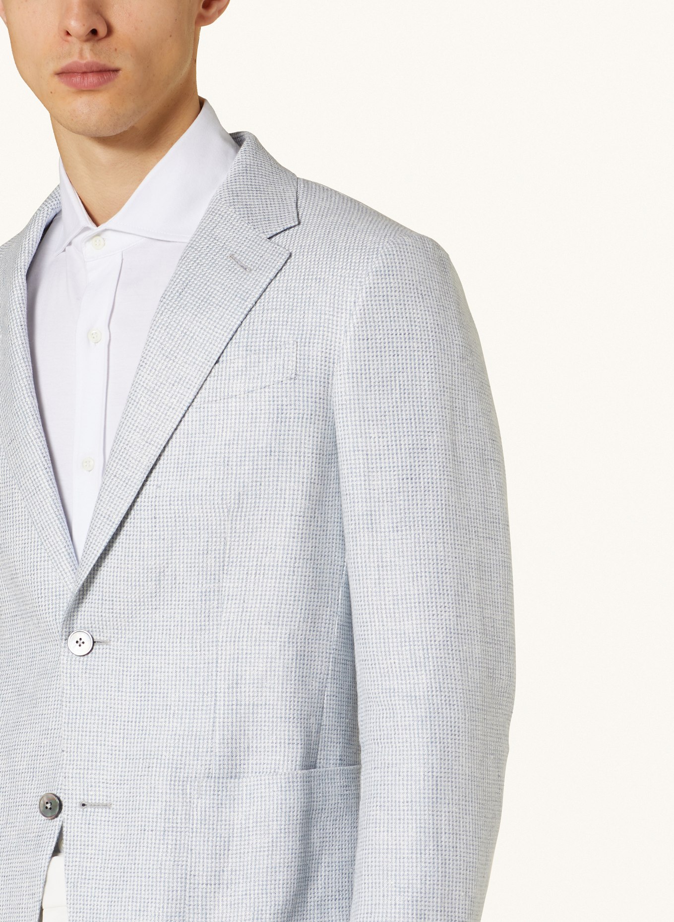 ZEGNA Linen blazer slim fit, Color: LIGHT GRAY (Image 5)