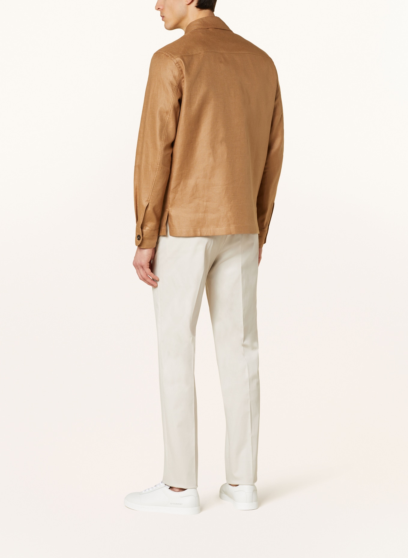 ZEGNA Linen overshirt, Color: CAMEL (Image 3)