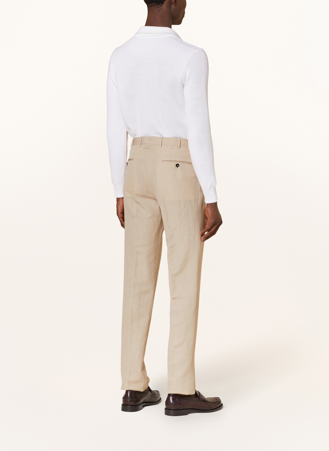 ZEGNA Suit trousers regular fit with linen, Color: 5A7 Beige (Image 4)