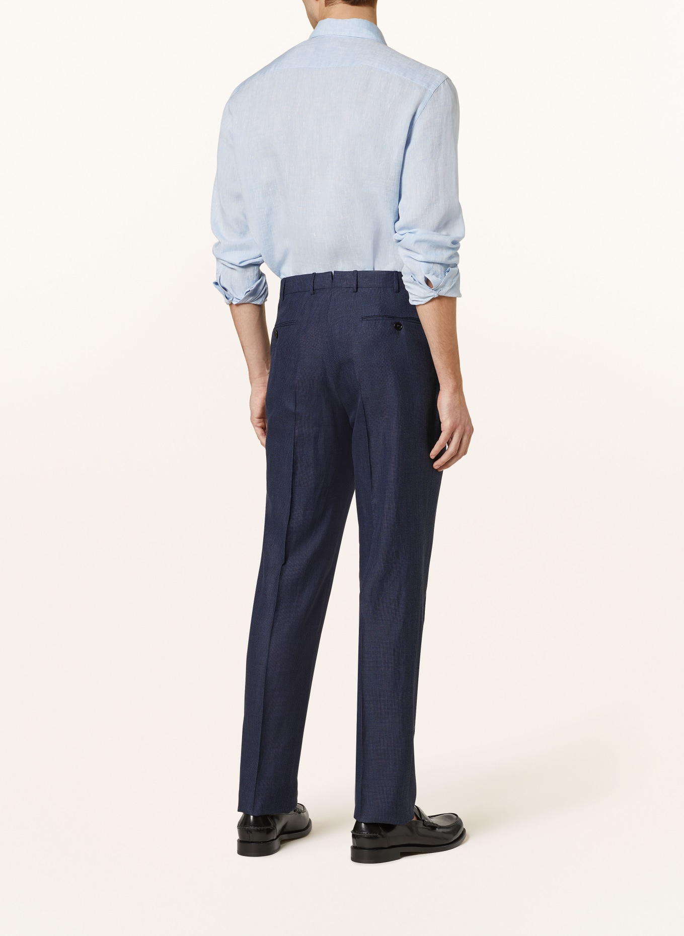 ZEGNA Suit trousers regular fit with linen, Color: DARK BLUE (Image 4)