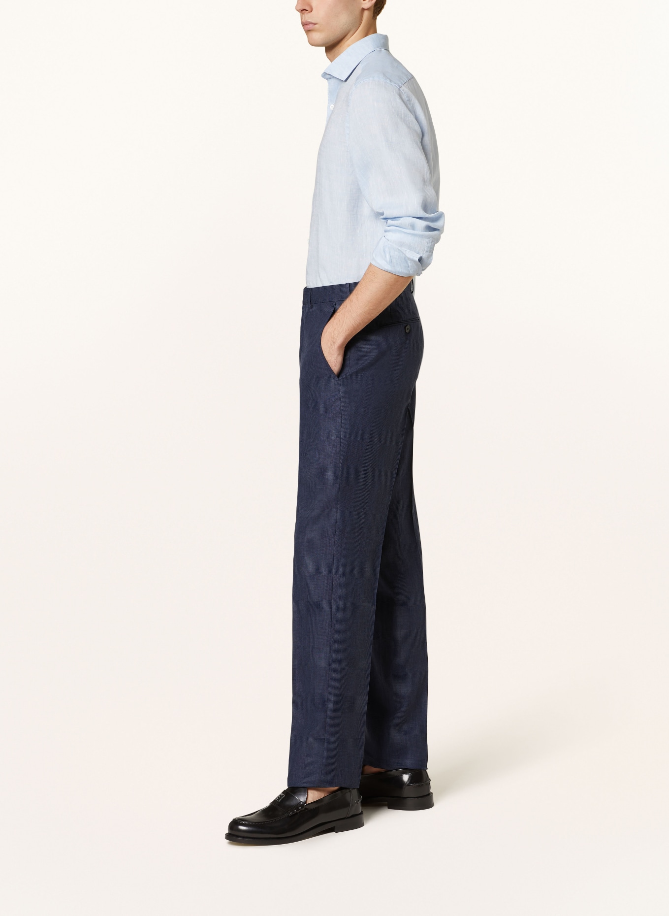ZEGNA Suit trousers regular fit with linen, Color: DARK BLUE (Image 5)