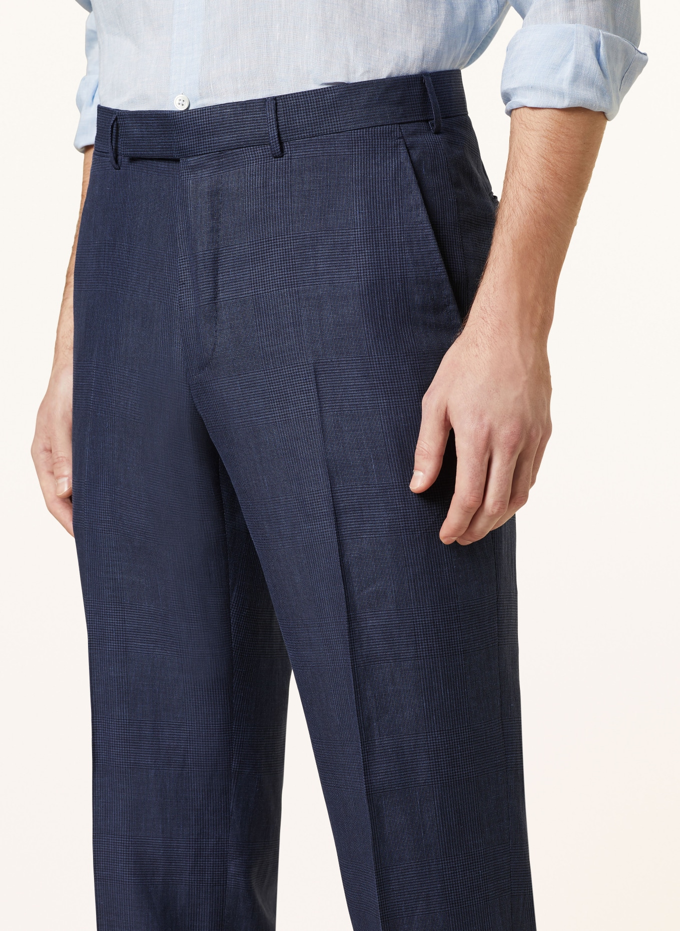 ZEGNA Suit trousers regular fit with linen, Color: DARK BLUE (Image 6)