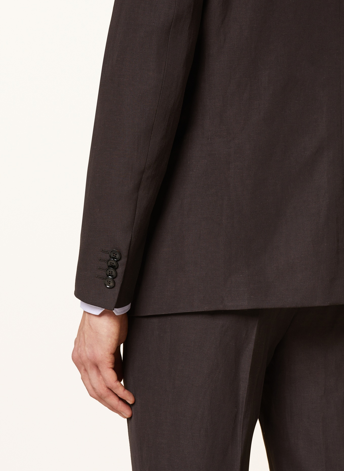 ZEGNA Suit jacket regular fit with linen, Color: 2A7 Brown (Image 6)