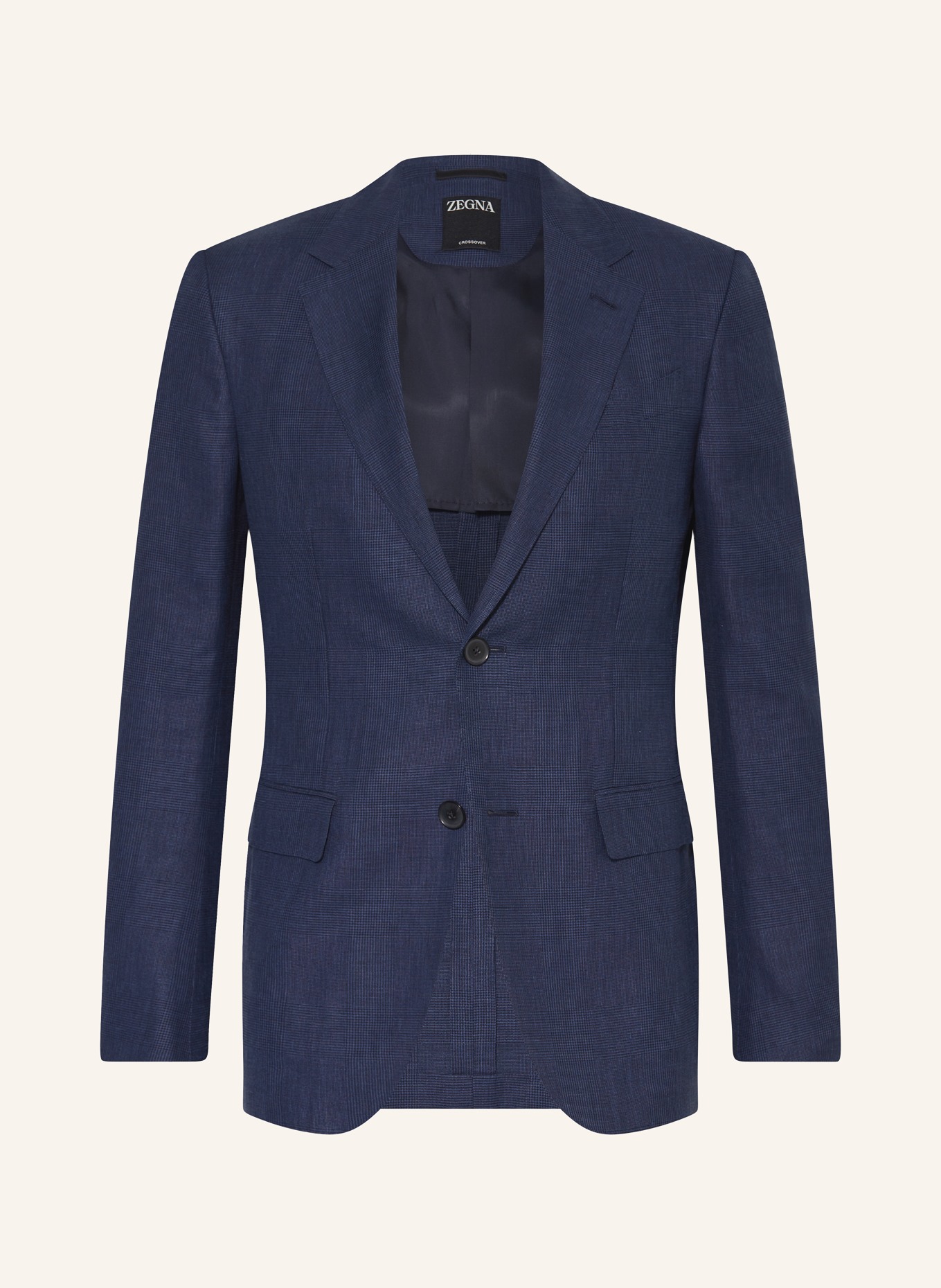 ZEGNA Suit jacket slim fit with linen, Color: DARK BLUE (Image 1)