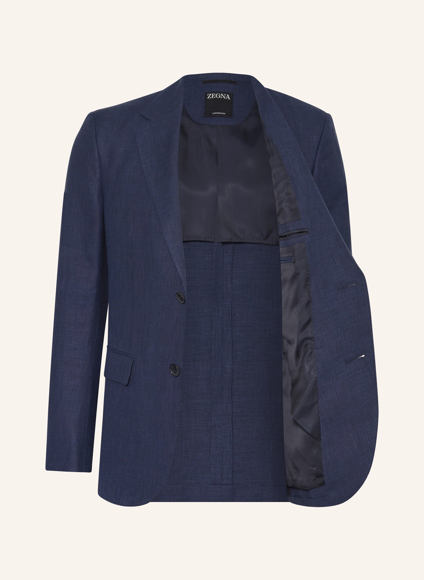 ZEGNA Suit jacket slim fit with linen, Color: DARK BLUE (Image 4)
